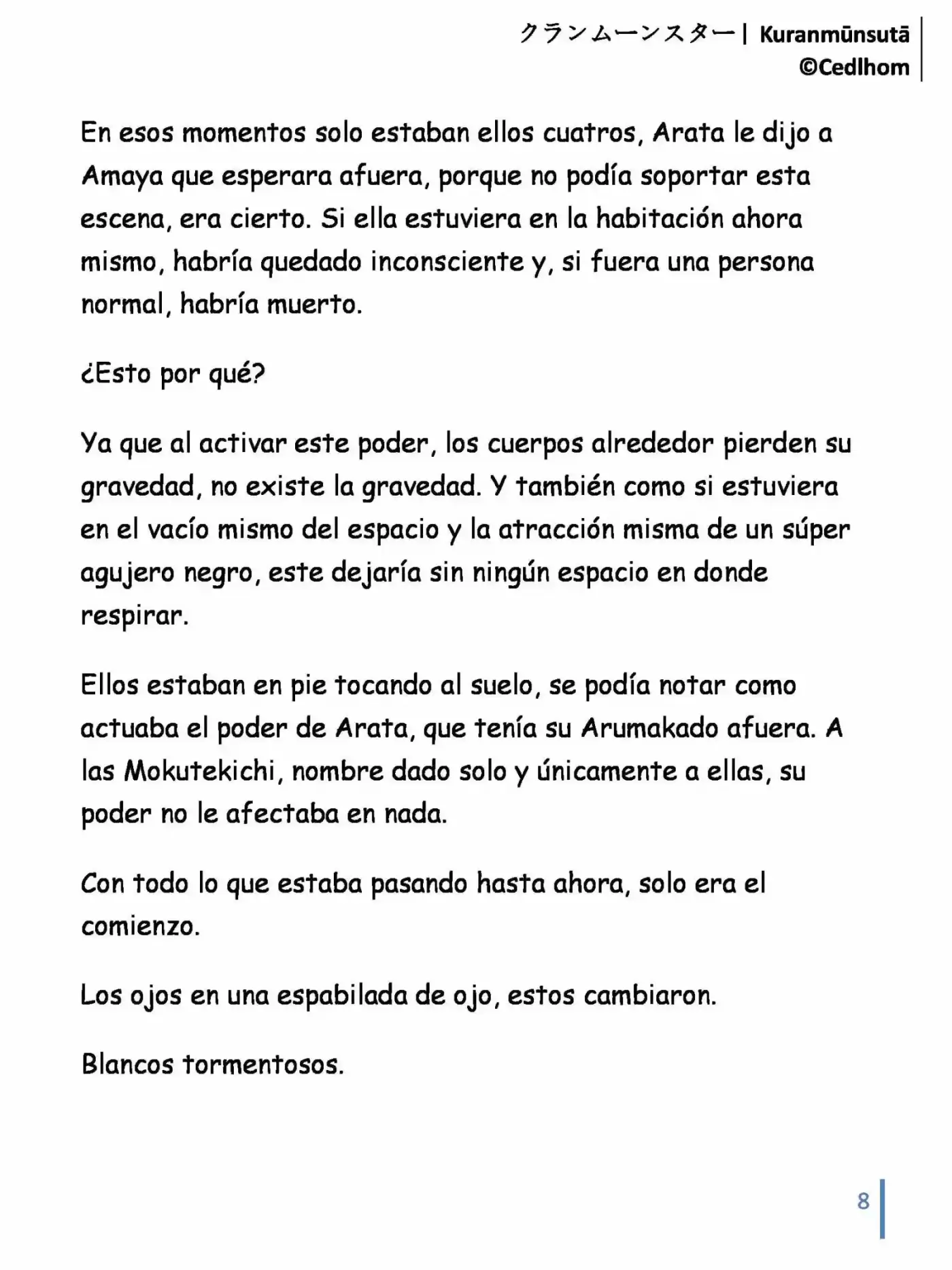 Kuranmūnsutā (Novela) - Capítulo 9 - Página 8 - LectorTMOo