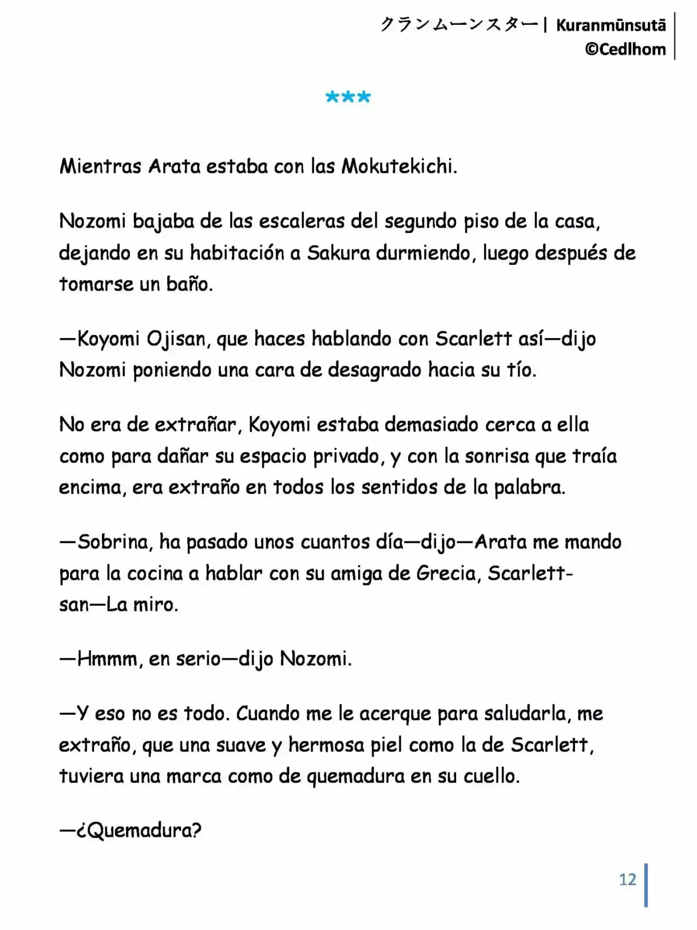 Kuranmūnsutā (Novela) - Capítulo 9 - Página 12 - LectorTMOo