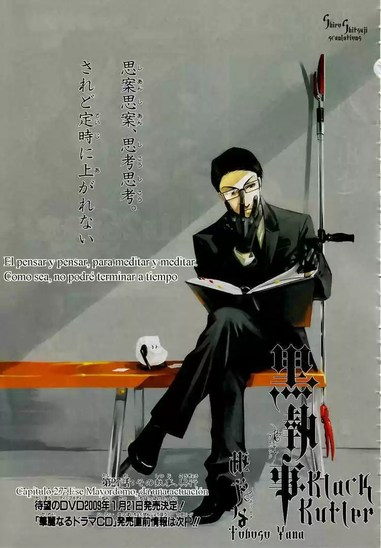 Kuroshitsuji "Mayordomo Negro - Capítulo 27 - Página 1 - LectorTMOo