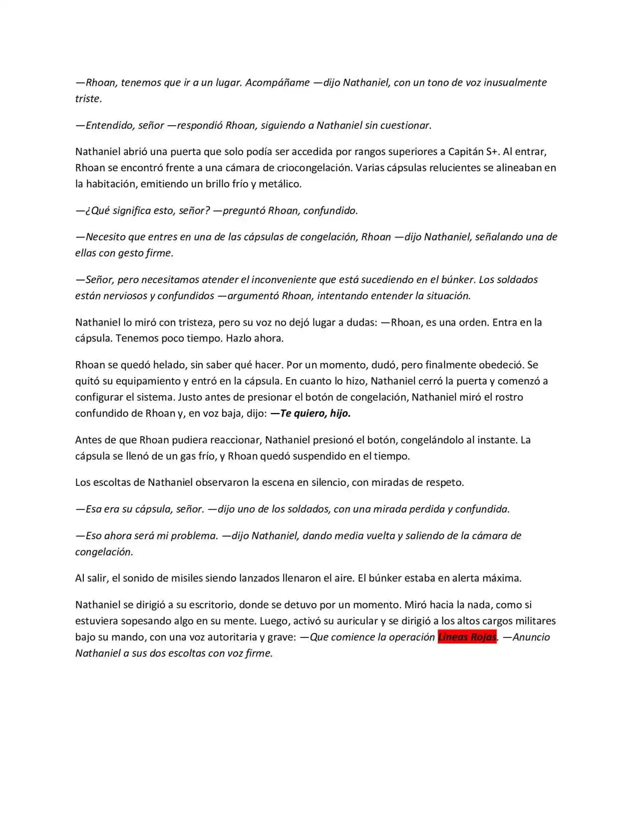 Líneas Rojas (Novela) - Capítulo 1 - Página 8 - LectorTMOo