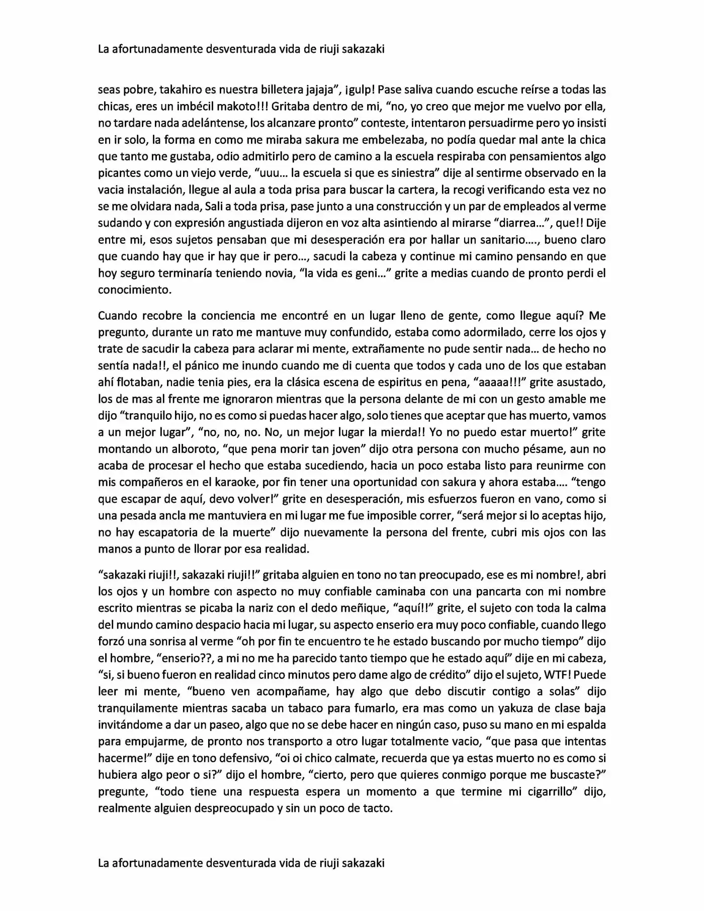 La Afortunadamente Desventurada Vida De Riuji Sakazaki (Novela) - Capítulo 1 - Página 2 - LectorTMOo