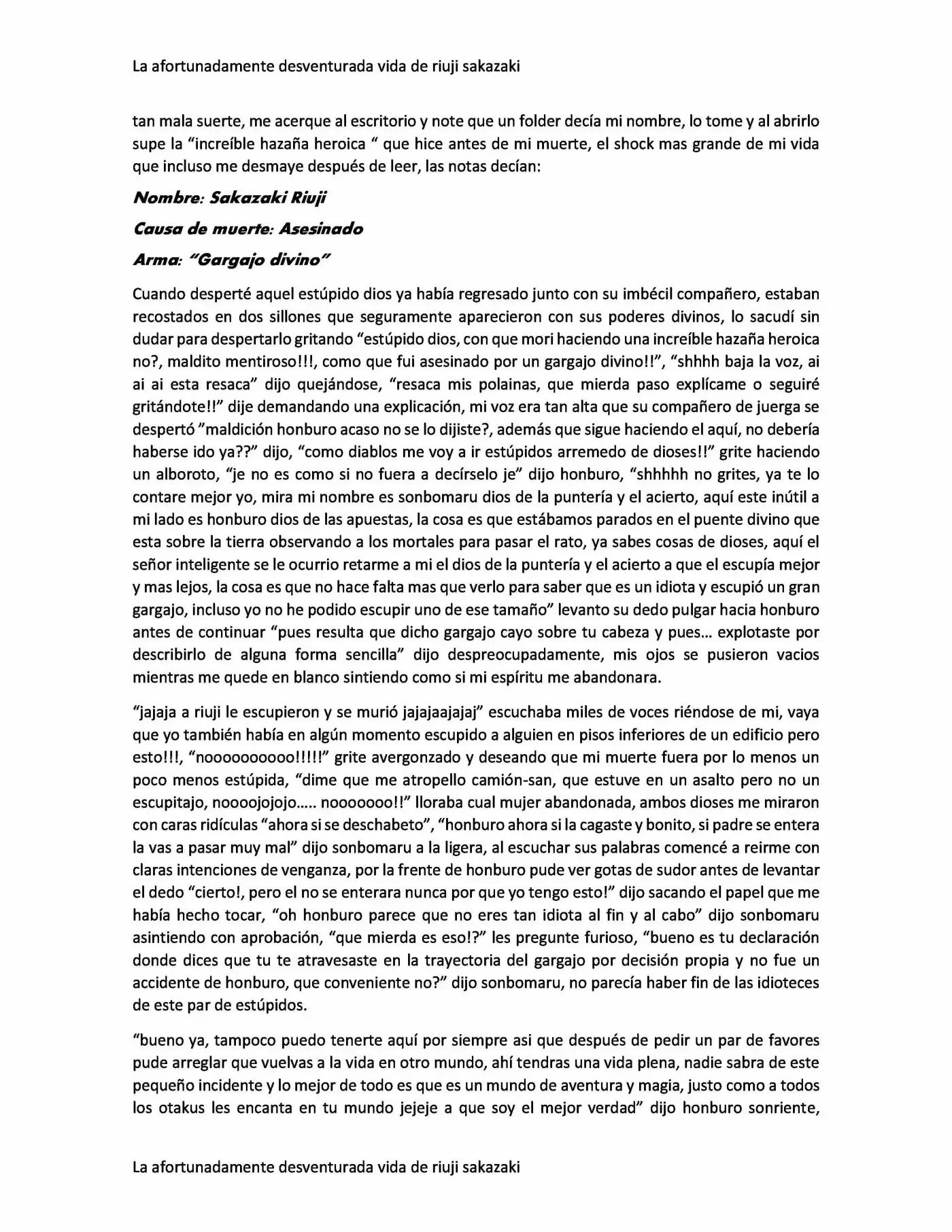 La Afortunadamente Desventurada Vida De Riuji Sakazaki (Novela) - Capítulo 1 - Página 4 - LectorTMOo