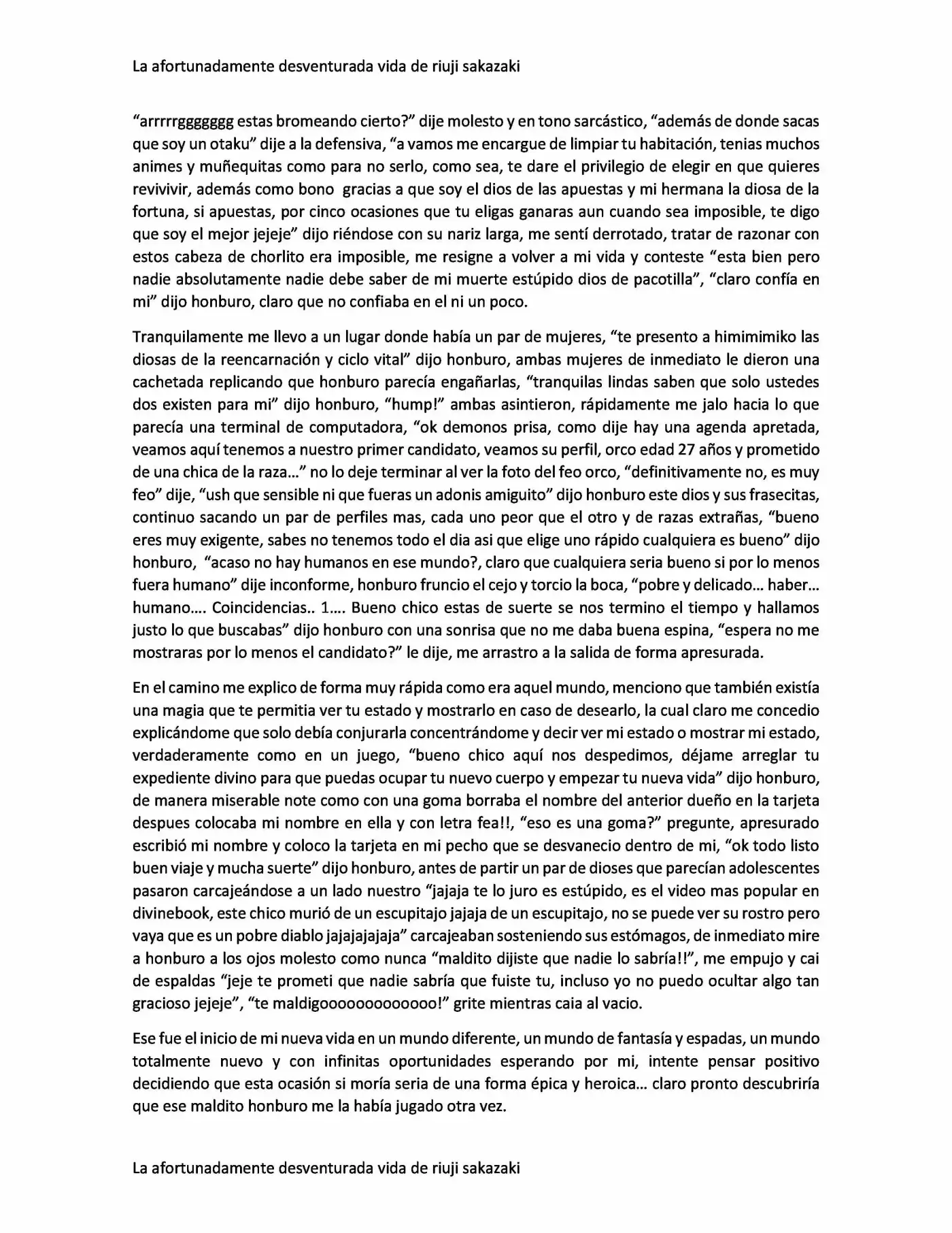 La Afortunadamente Desventurada Vida De Riuji Sakazaki (Novela) - Capítulo 1 - Página 5 - LectorTMOo
