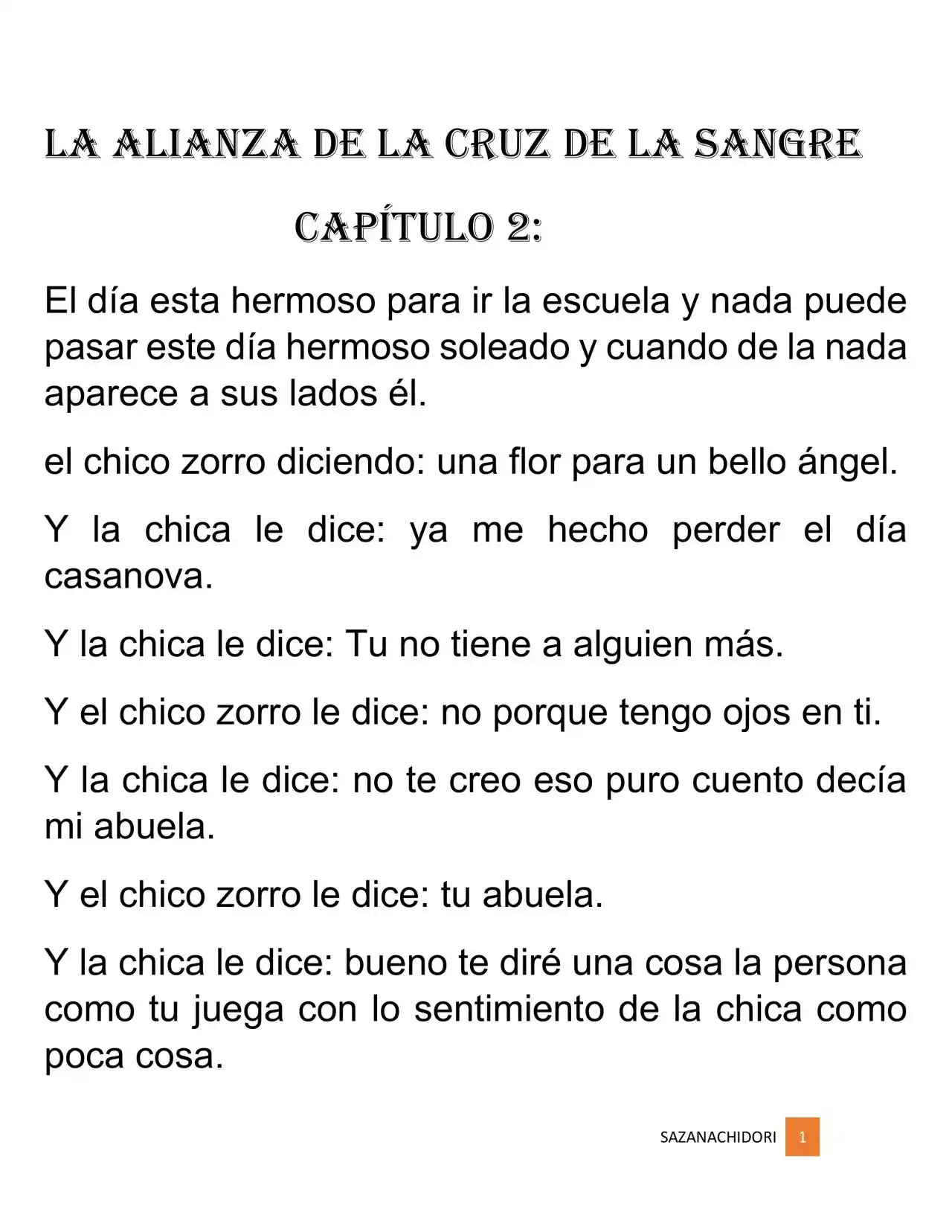 La Alianza De La Cruz De La Sangre (Novela) - Capítulo 2 - Página 1 - LectorTMOo