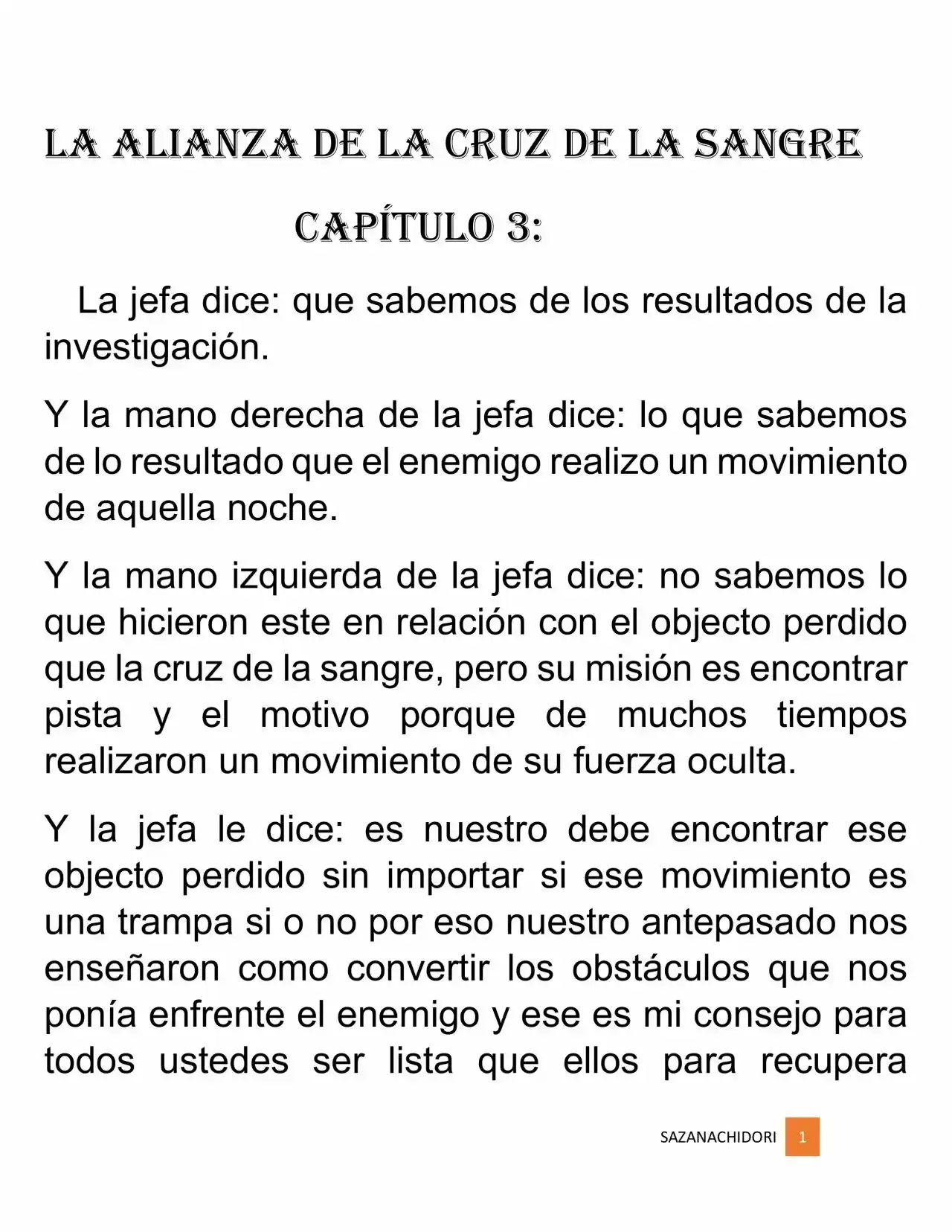 La Alianza De La Cruz De La Sangre (Novela) - Capítulo 3 - Página 1 - LectorTMOo