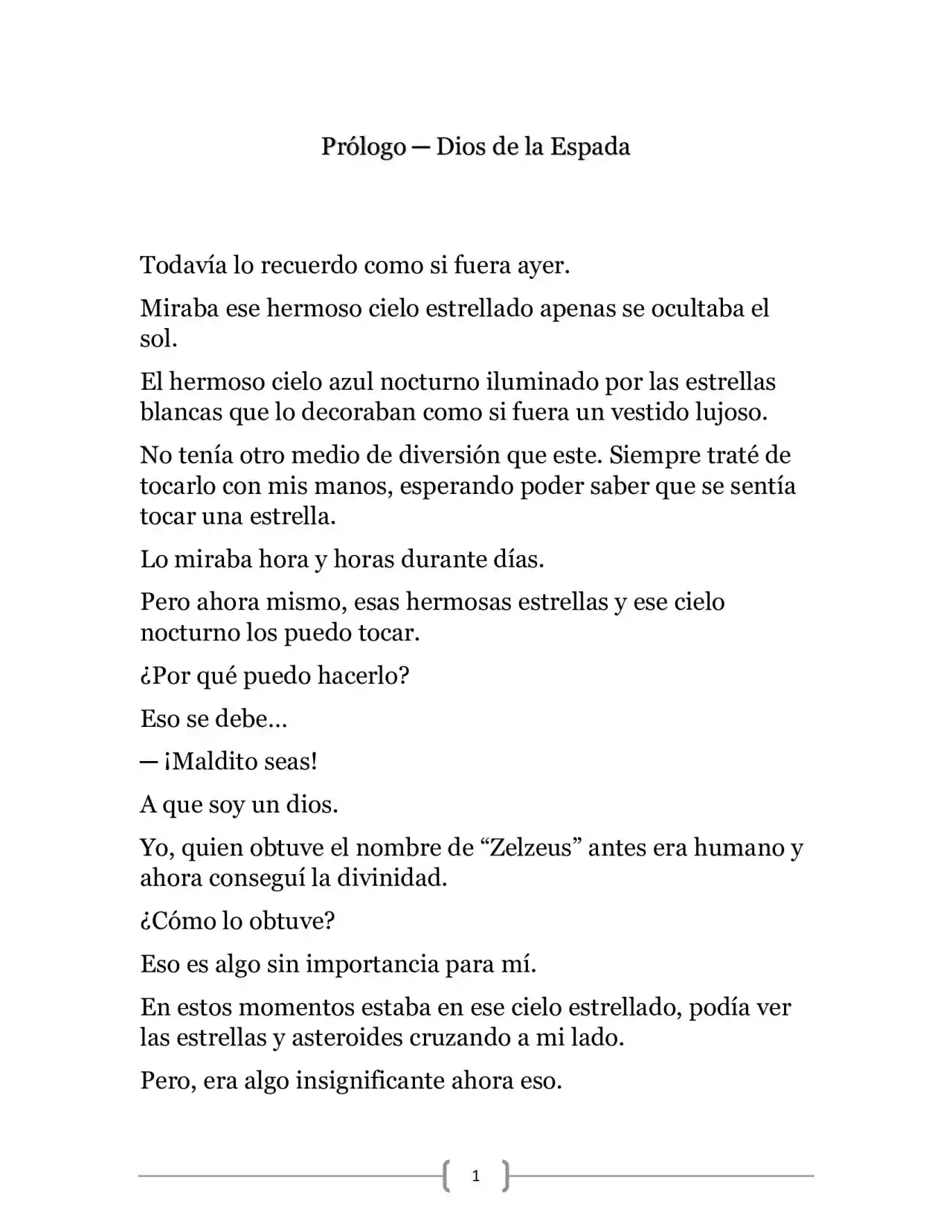 La Ambición Del Dios De La Espada (Novela) - Capítulo 1 - Página 14 - LectorTMOo