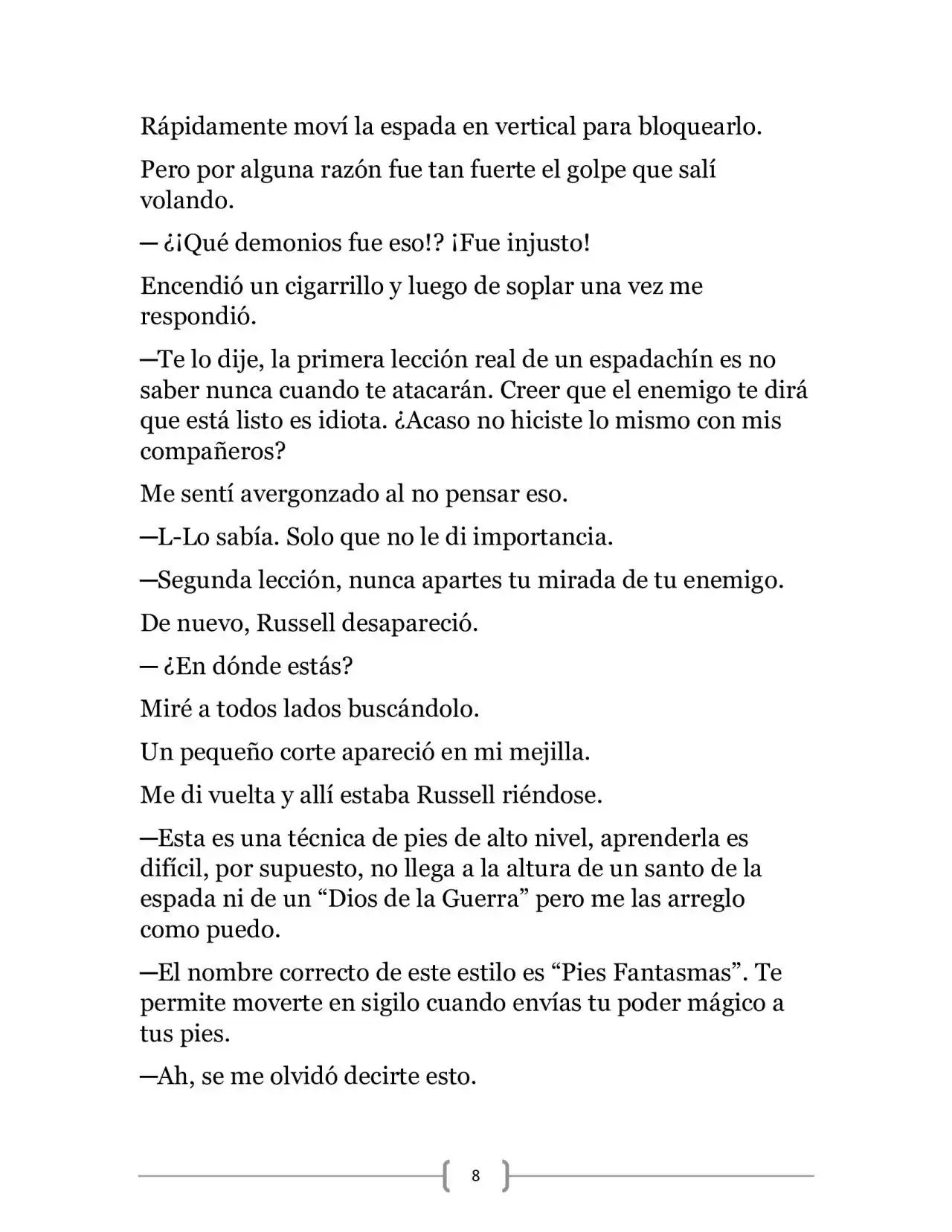 La Ambición Del Dios De La Espada (Novela) - Capítulo 3 - Página 8 - LectorTMOo