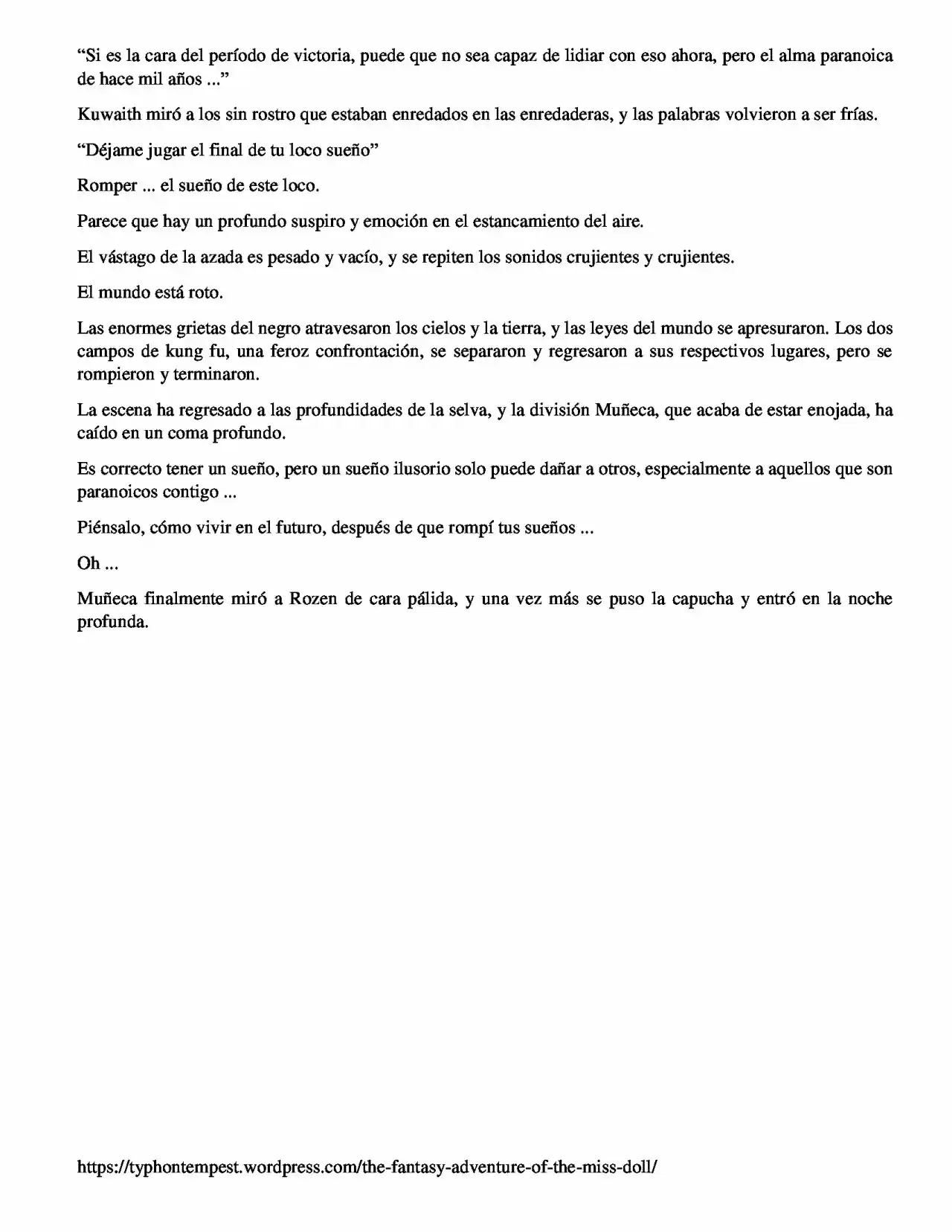 La Aventura De Fantasía De La Señorita Muñeca (Novela) - Capítulo 18 - Página 4 - LectorTMOo