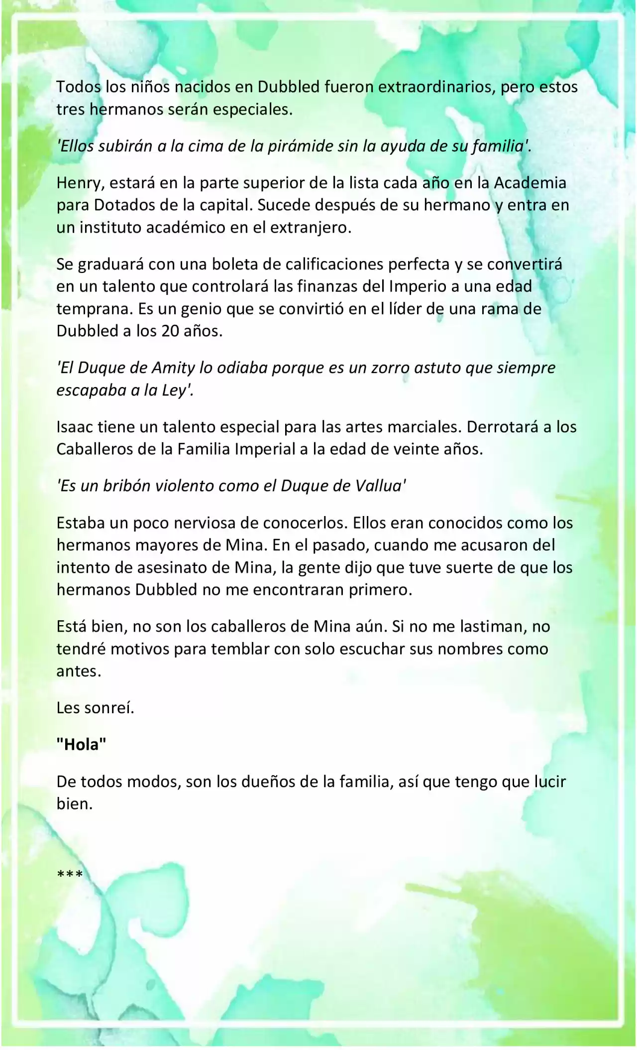 LA BEBE QUE CRIA UN VILLANO (Novela) - Capítulo 15 - Página 6 - LectorTMOo