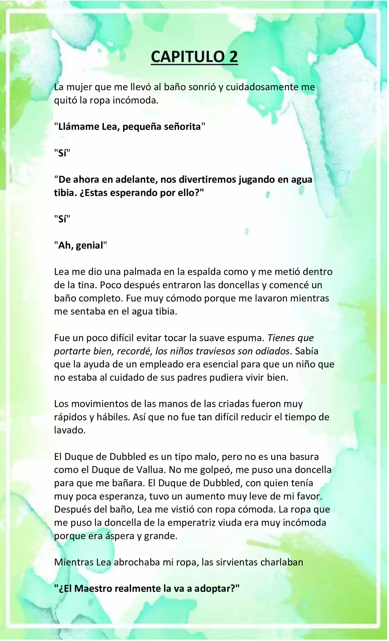 LA BEBE QUE CRIA UN VILLANO (Novela) - Capítulo 2 - Página 3 - LectorTMOo