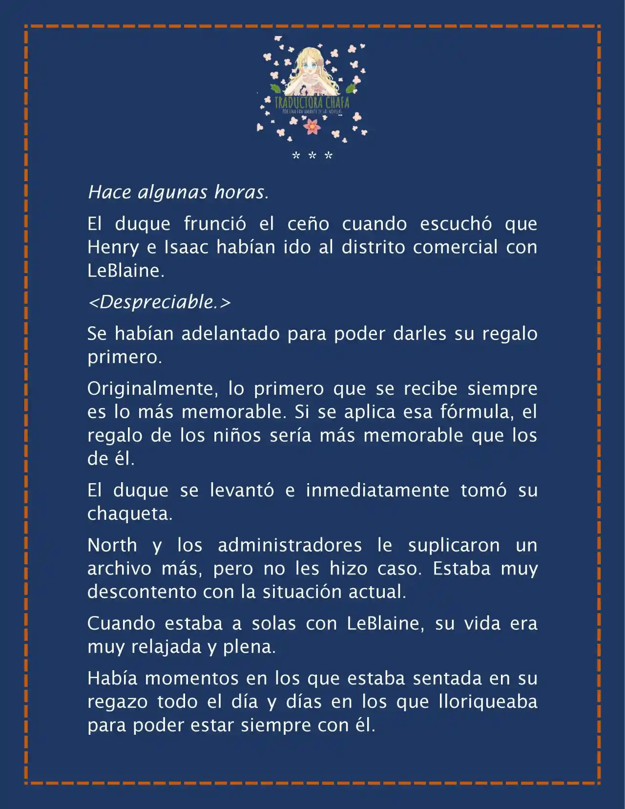 LA BEBE QUE CRIA UN VILLANO (Novela) - Capítulo 27 - Página 11 - LectorTMOo