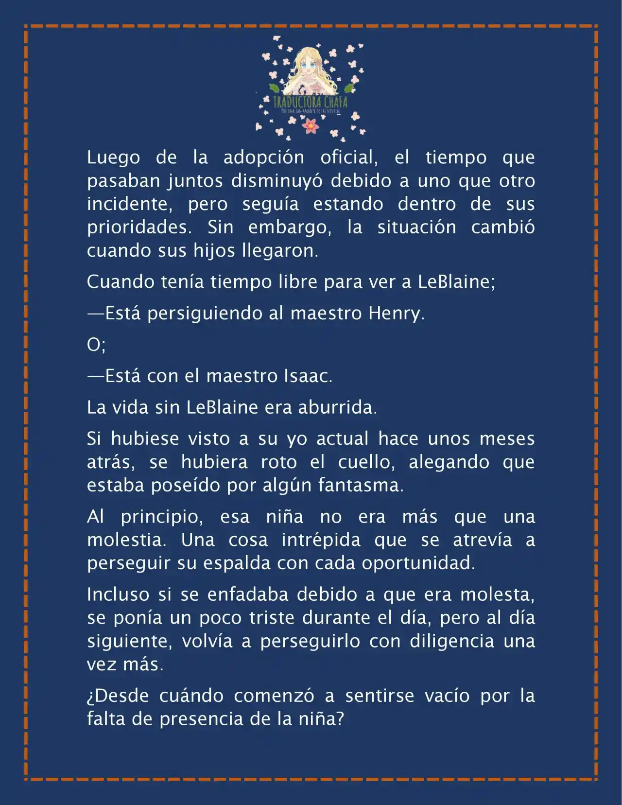 LA BEBE QUE CRIA UN VILLANO (Novela) - Capítulo 27 - Página 12 - LectorTMOo