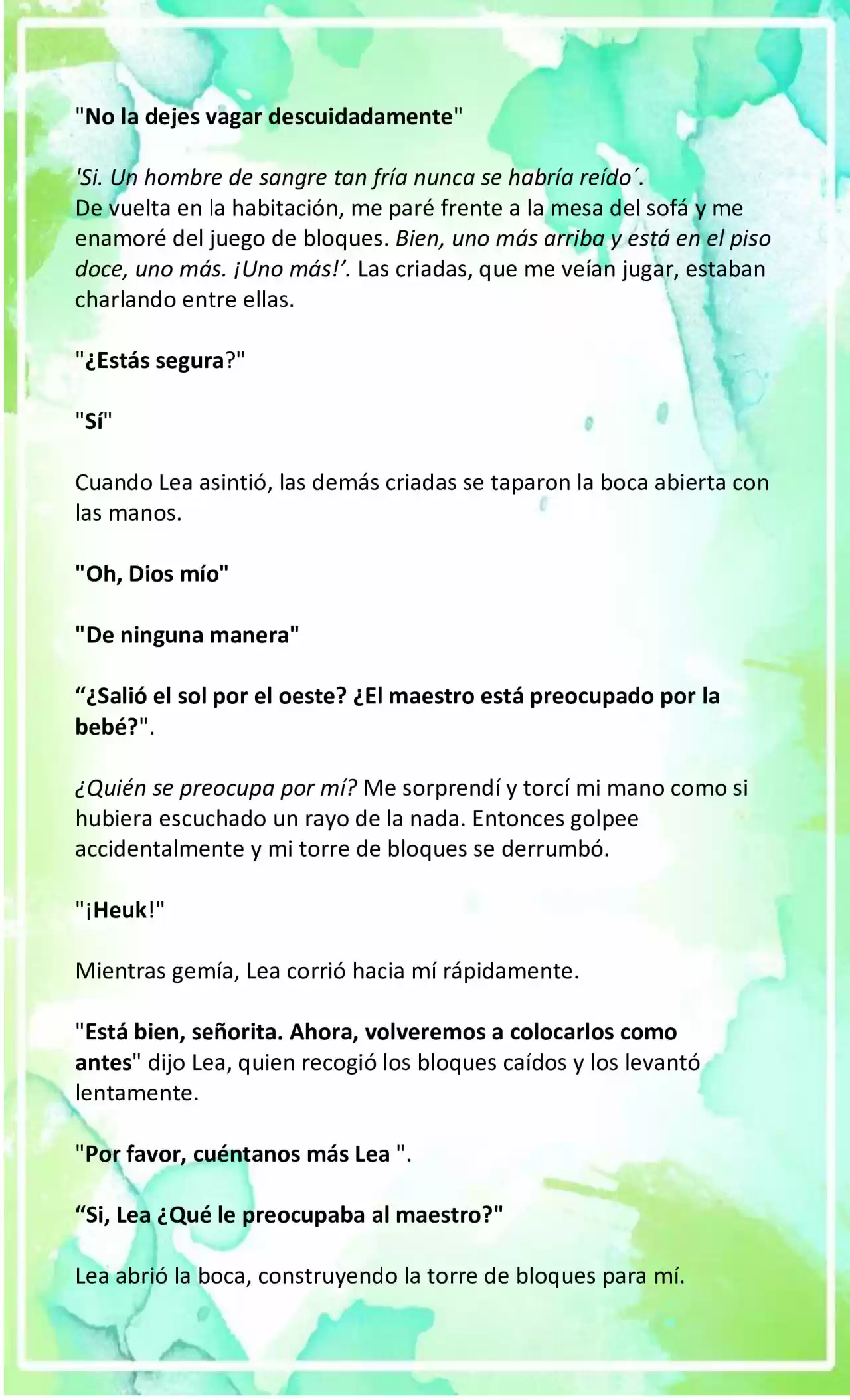 LA BEBE QUE CRIA UN VILLANO (Novela) - Capítulo 3 - Página 5 - LectorTMOo