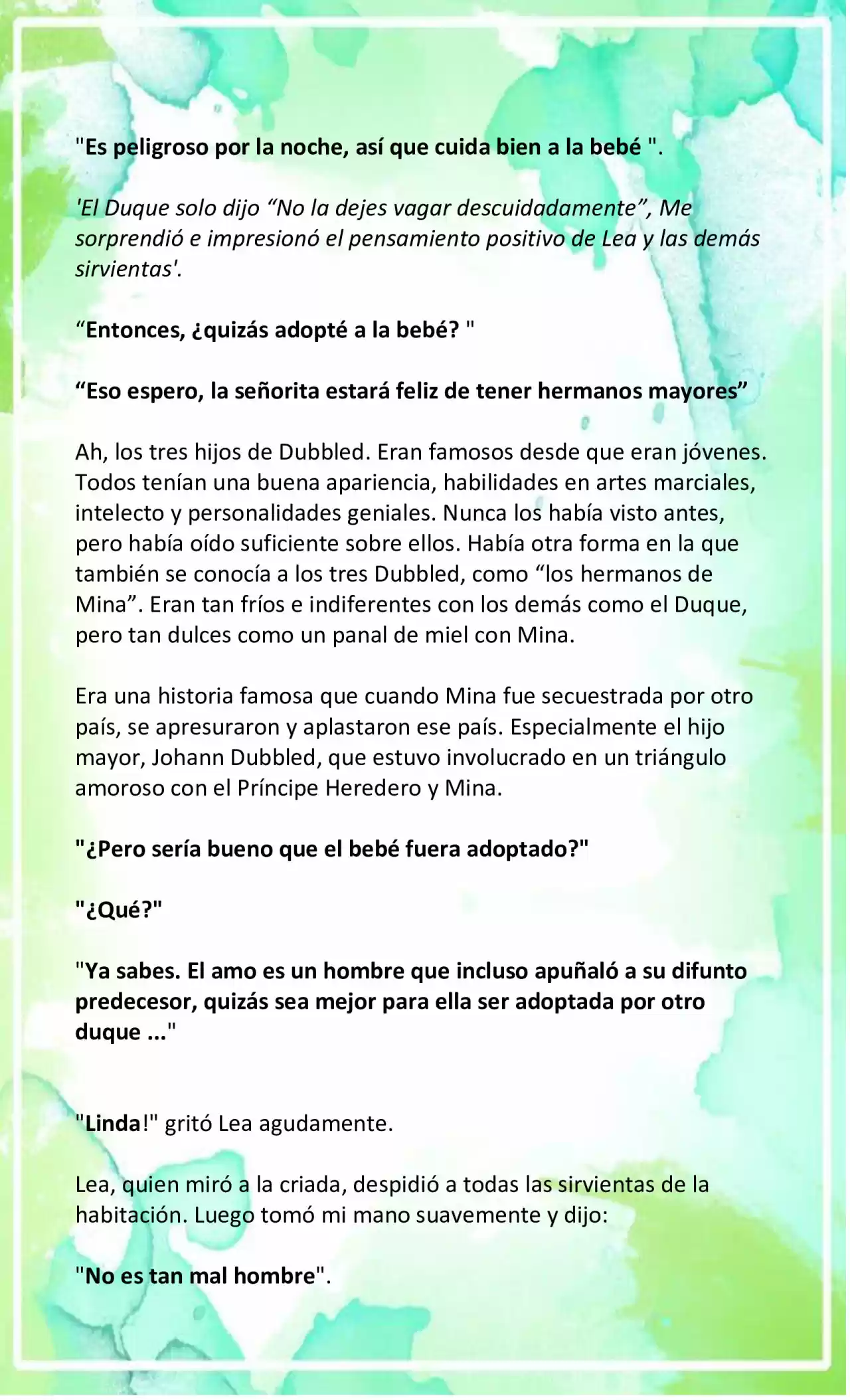 LA BEBE QUE CRIA UN VILLANO (Novela) - Capítulo 3 - Página 6 - LectorTMOo