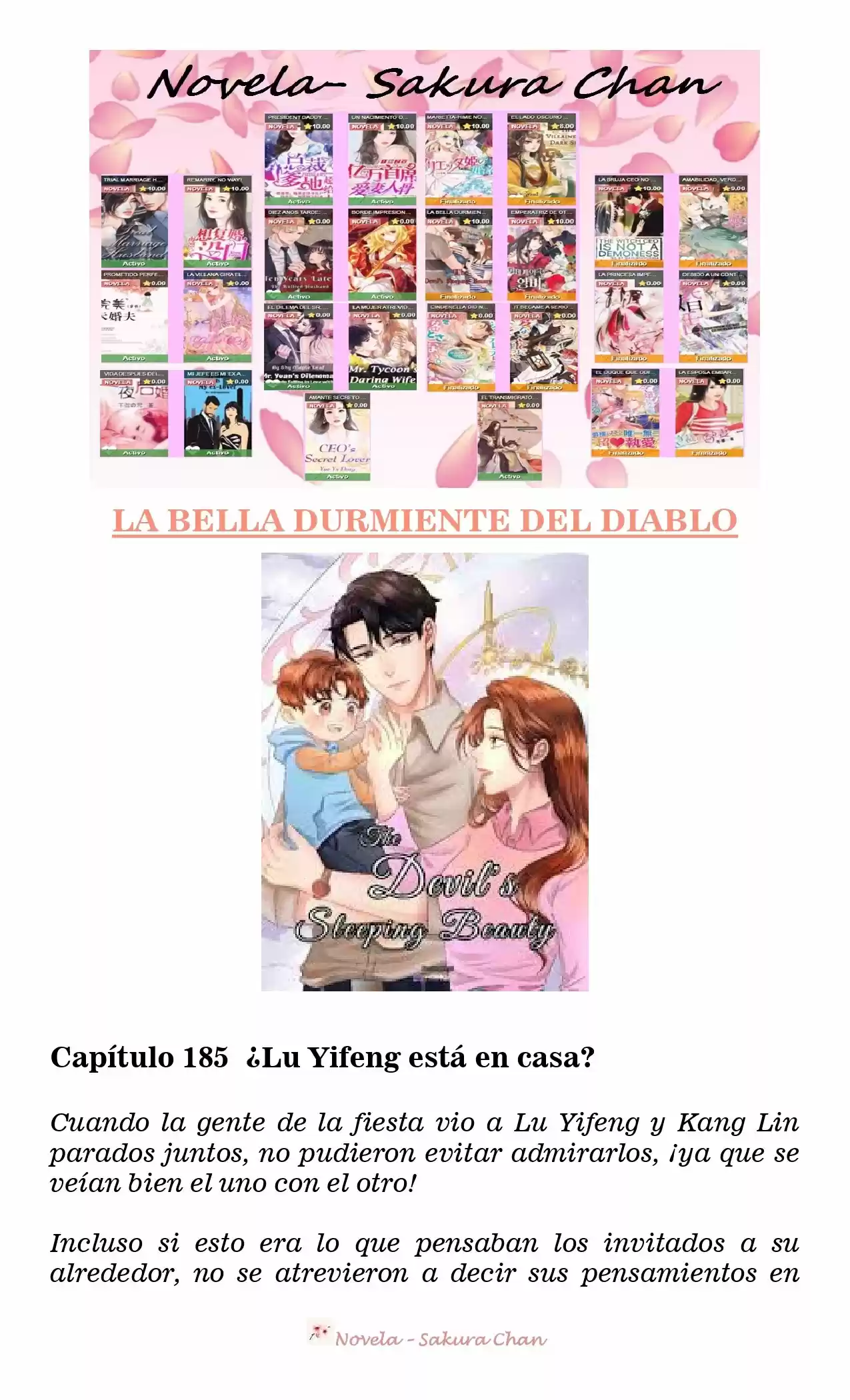 La Bella Durmiente Del Diablo (Libro 1) (Novela) - Capítulo 185 - Página 1 - LectorTMOo