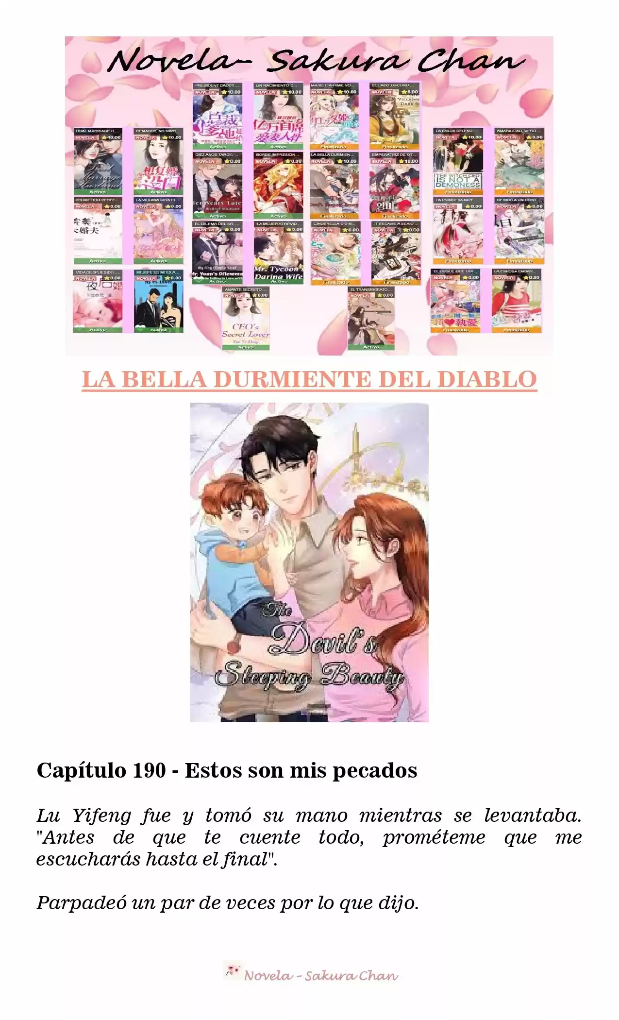 La Bella Durmiente Del Diablo (Libro 1) (Novela) - Capítulo 190 - Página 1 - LectorTMOo
