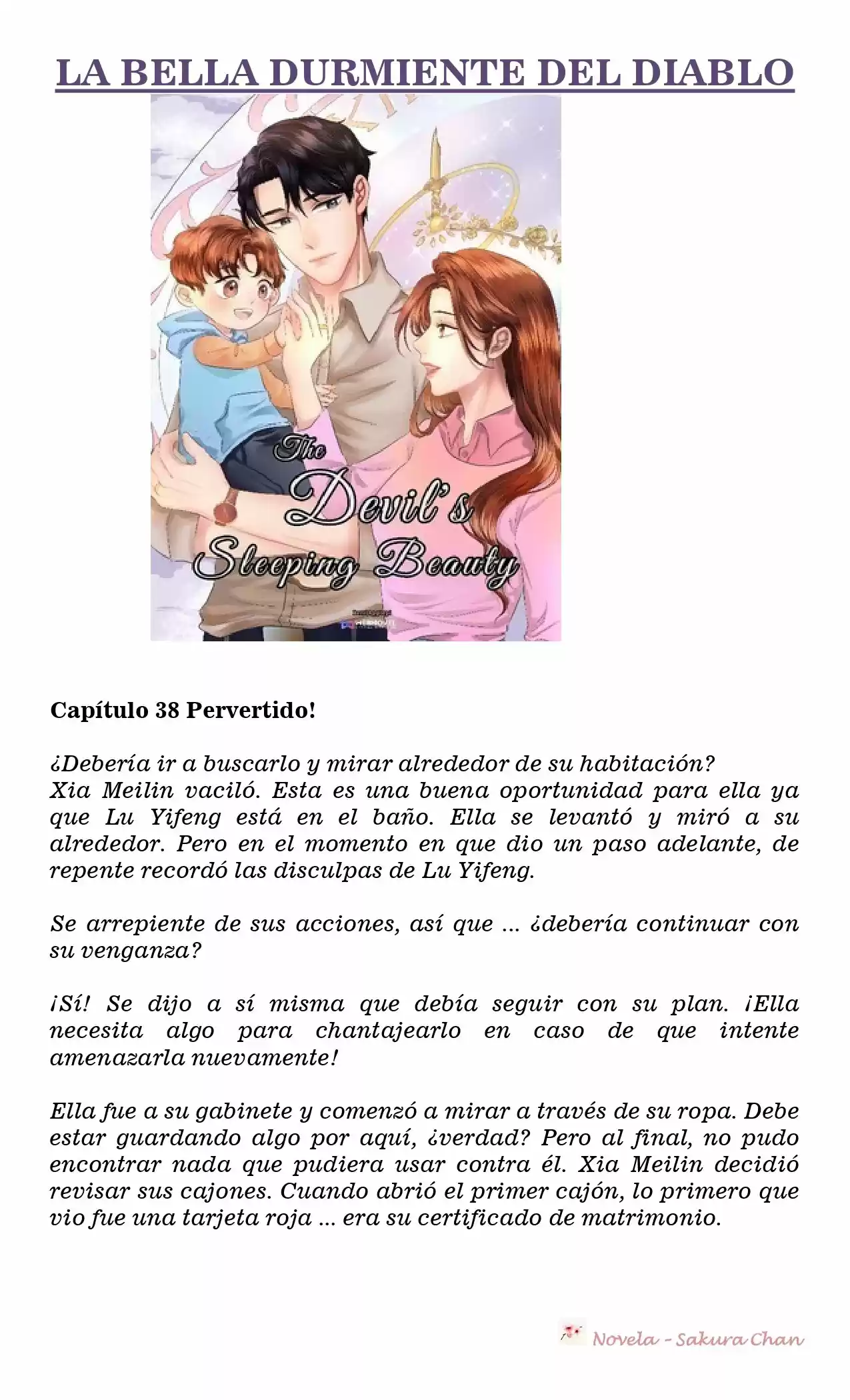 La Bella Durmiente Del Diablo (Novela) - Capítulo 38 - Página 1 - LectorTMOo