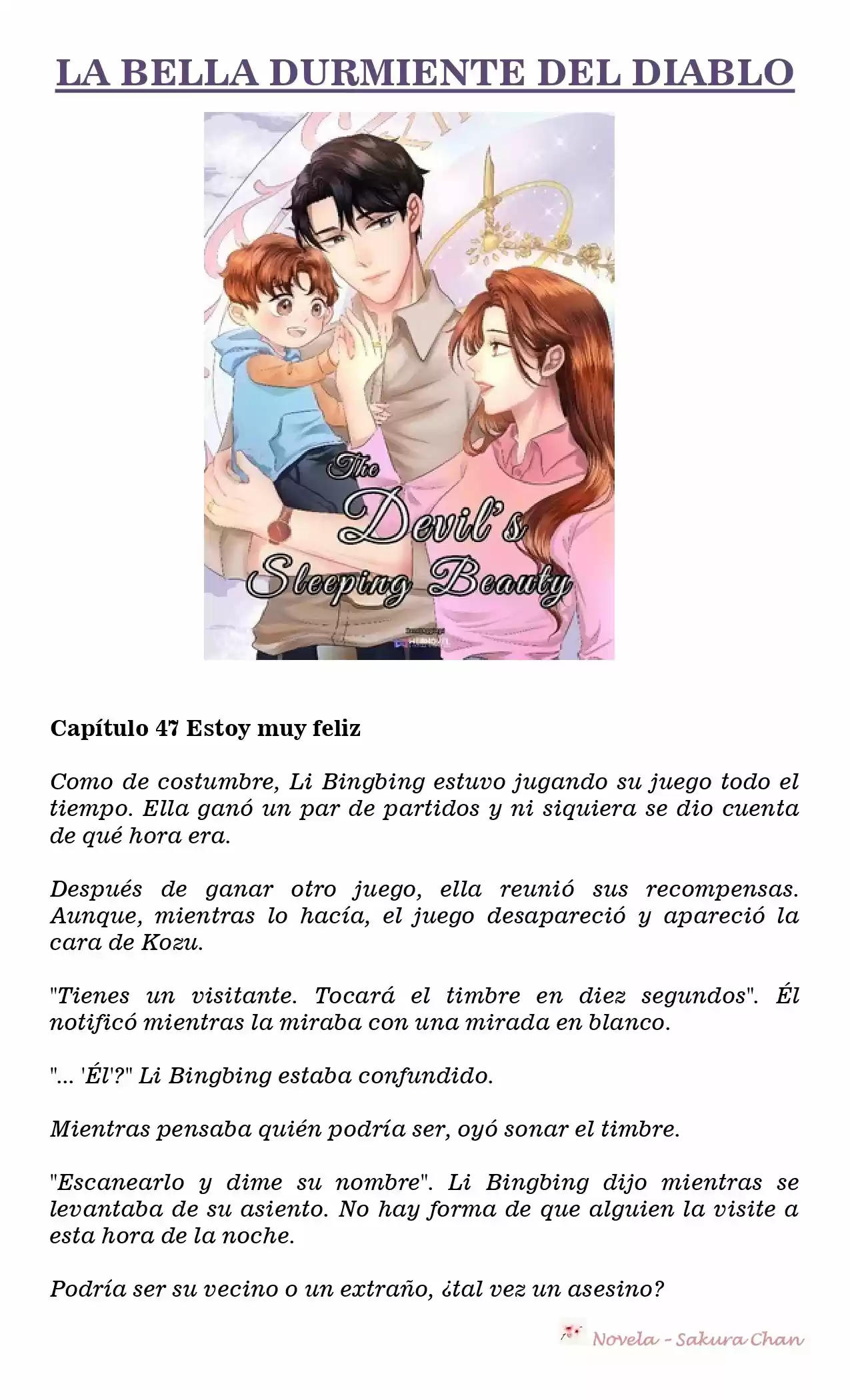 La Bella Durmiente Del Diablo (Novela) - Capítulo 47 - Página 1 - LectorTMOo