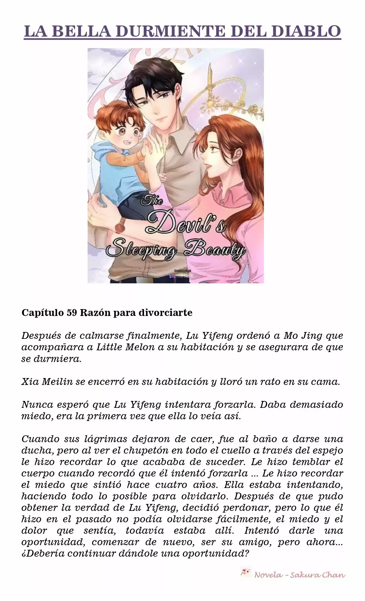 La Bella Durmiente Del Diablo (Novela) - Capítulo 59 - Página 1 - LectorTMOo