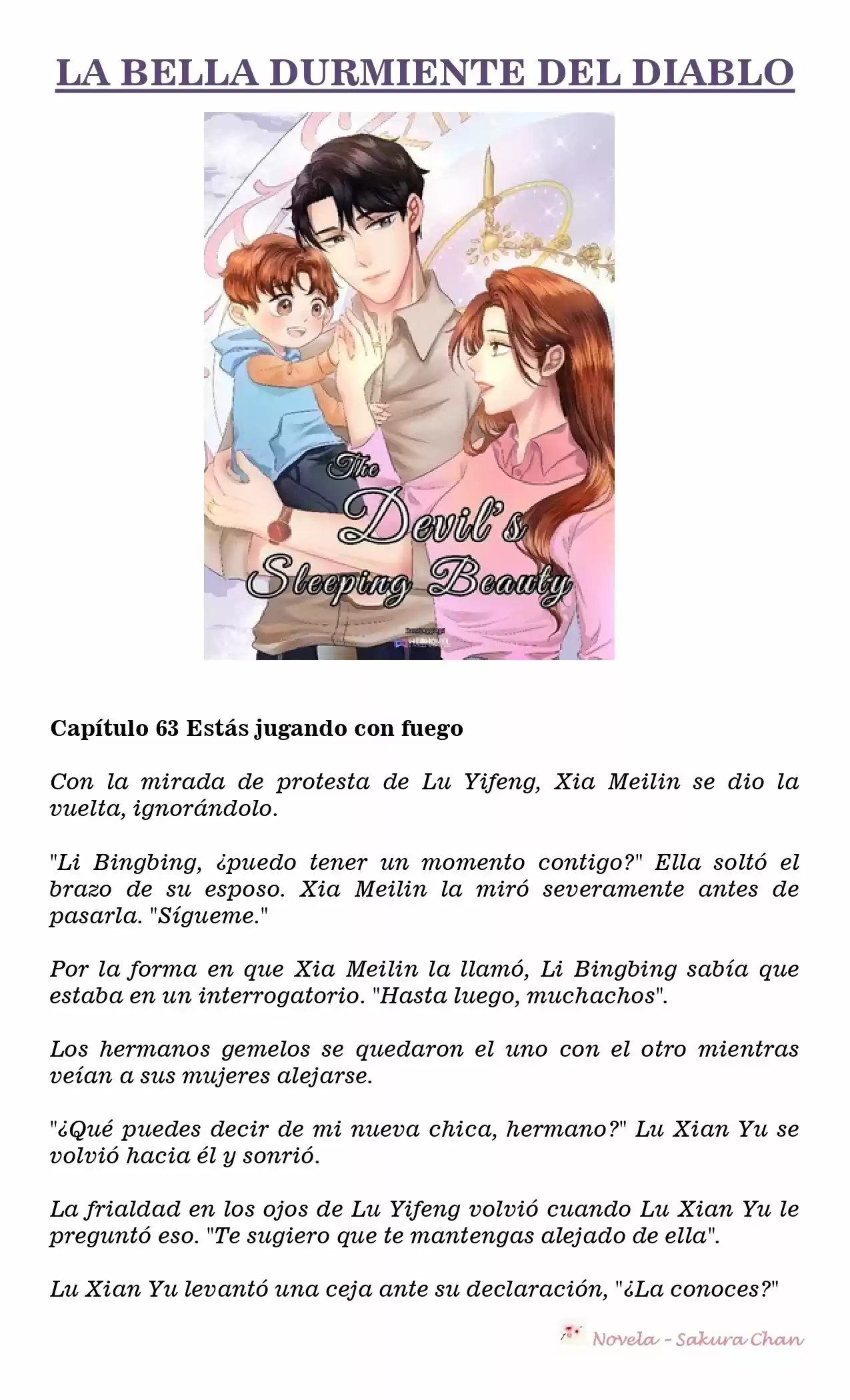 La Bella Durmiente Del Diablo (Novela) - Capítulo 63 - Página 1 - LectorTMOo