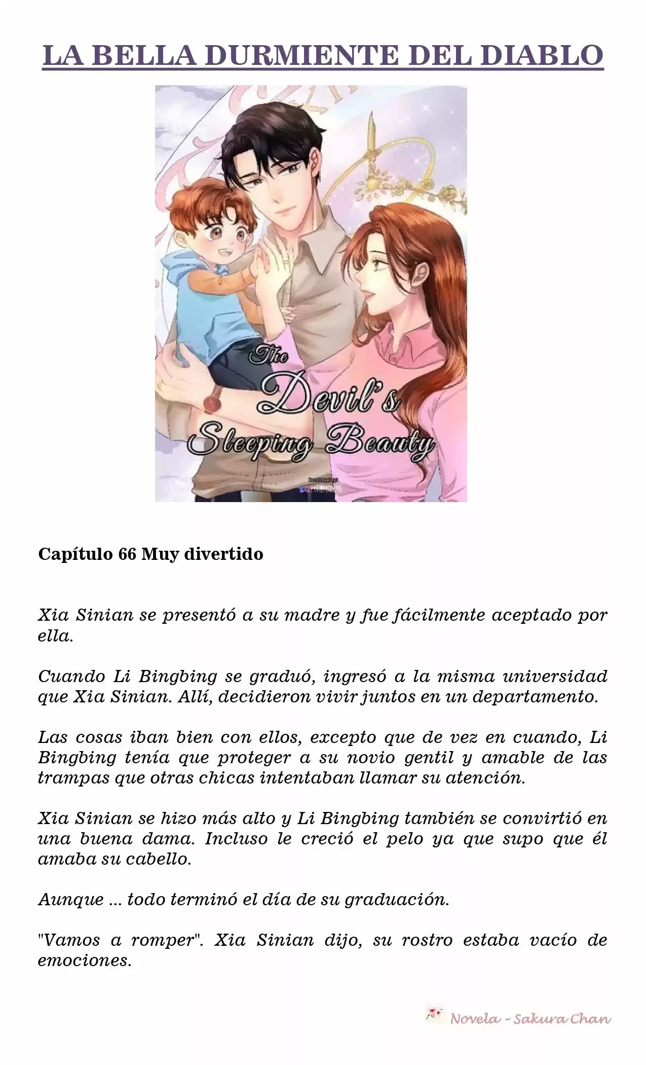 La Bella Durmiente Del Diablo (Novela) - Capítulo 66 - Página 1 - LectorTMOo