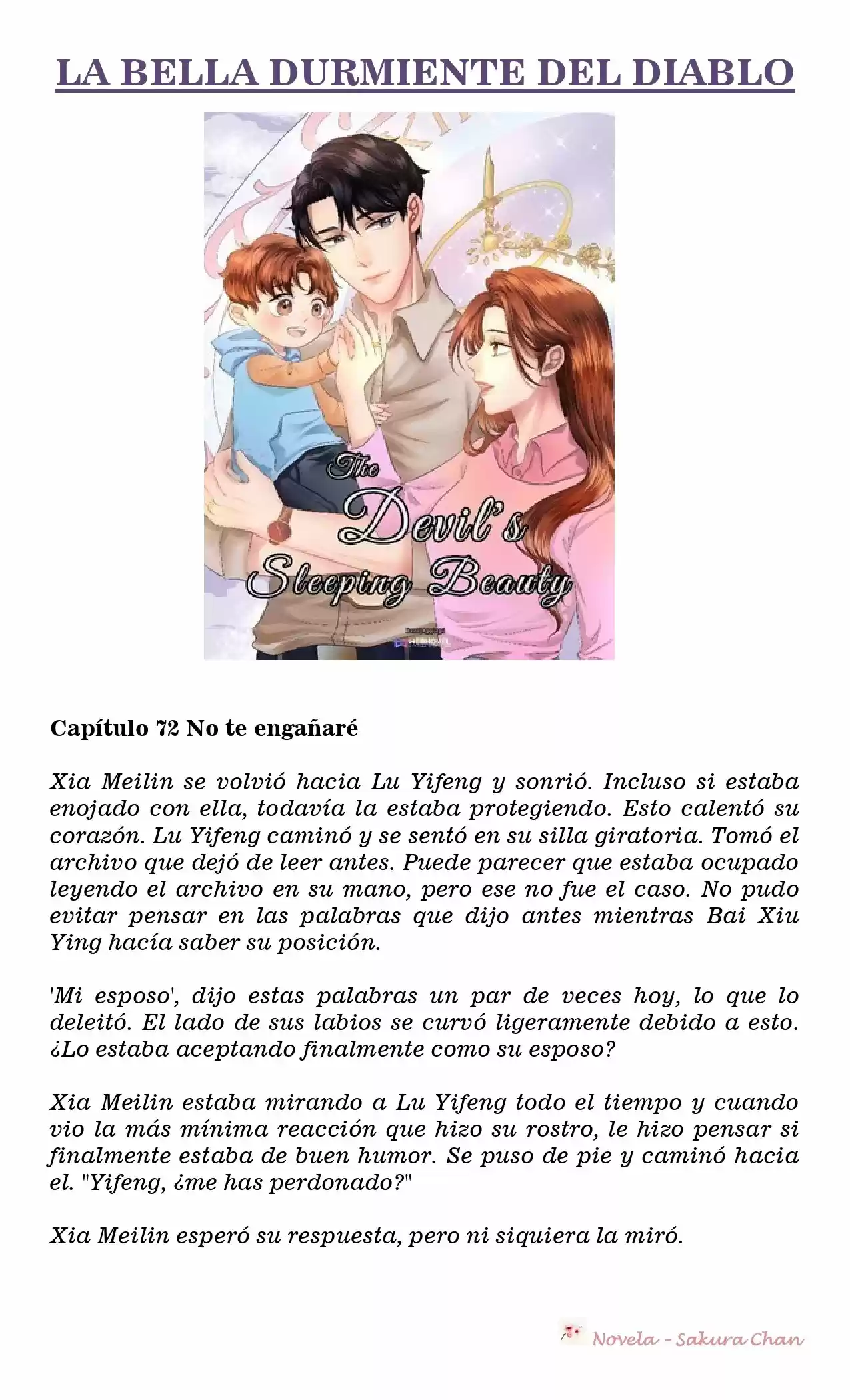 La Bella Durmiente Del Diablo (Novela) - Capítulo 72 - Página 1 - LectorTMOo