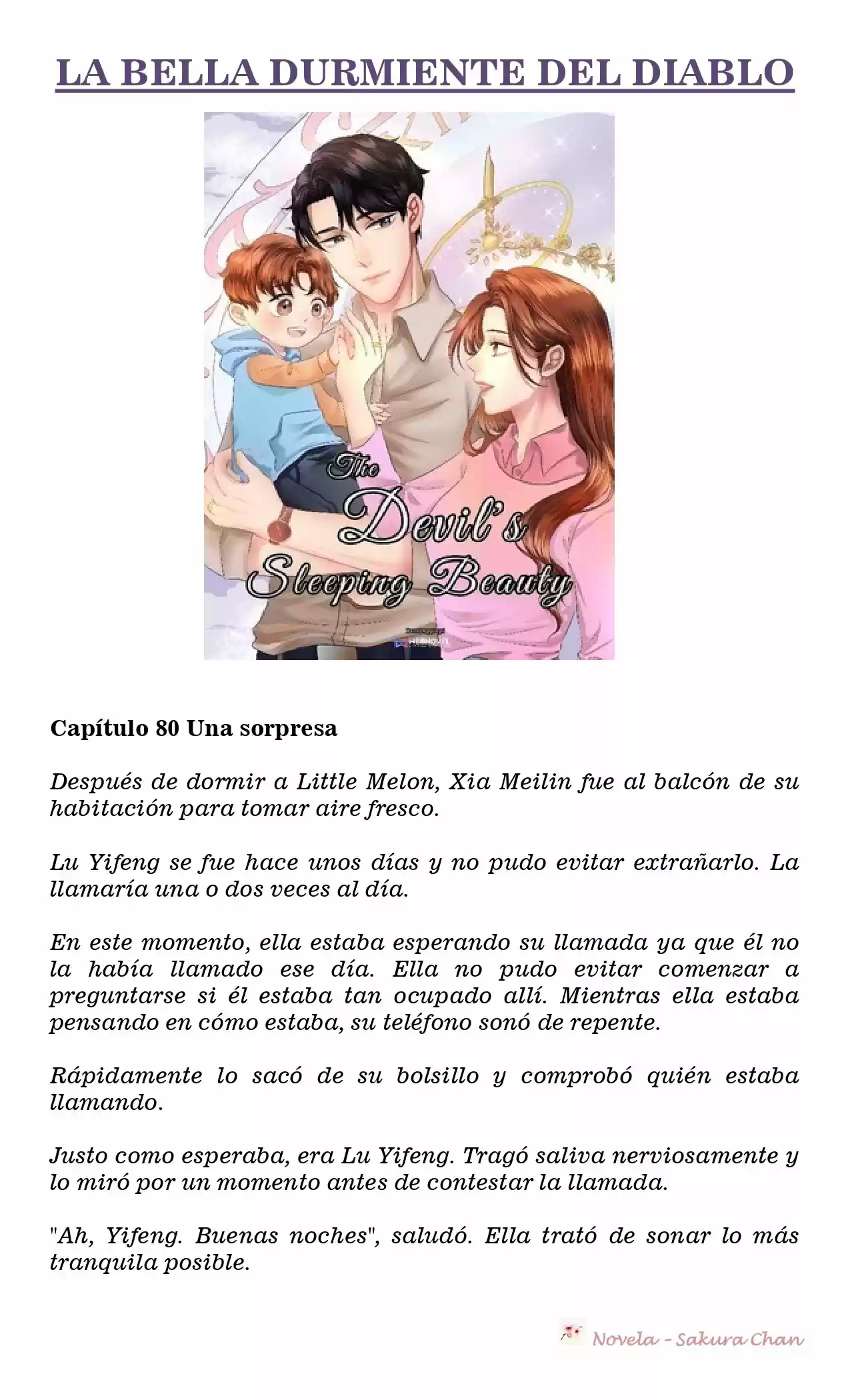 La Bella Durmiente Del Diablo (Novela) - Capítulo 80 - Página 1 - LectorTMOo