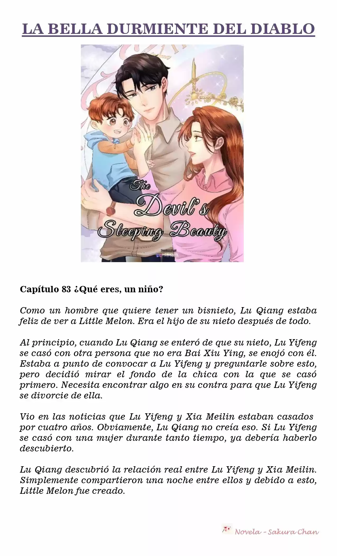 La Bella Durmiente Del Diablo (Novela) - Capítulo 83 - Página 1 - LectorTMOo