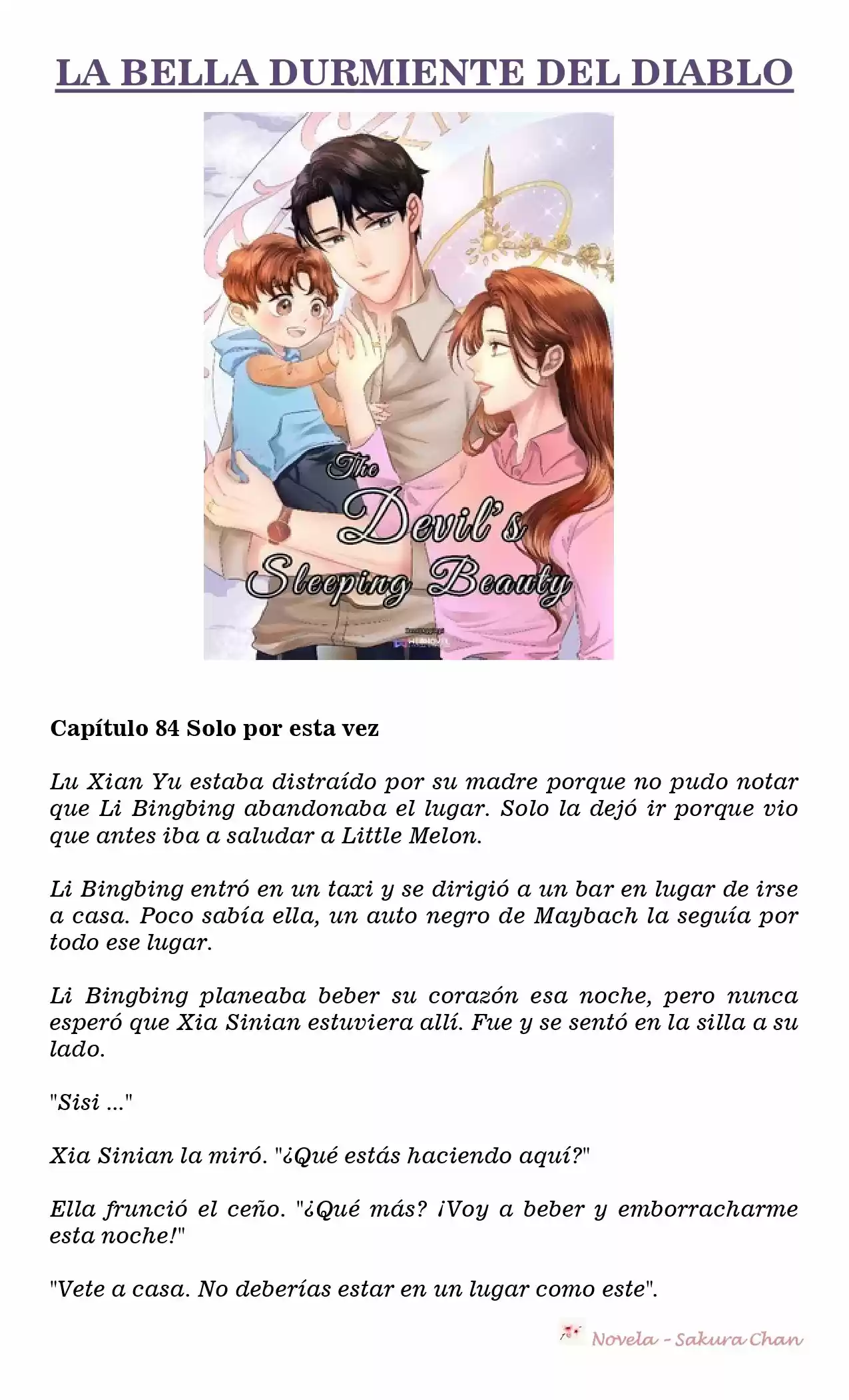 La Bella Durmiente Del Diablo (Novela) - Capítulo 84 - Página 1 - LectorTMOo