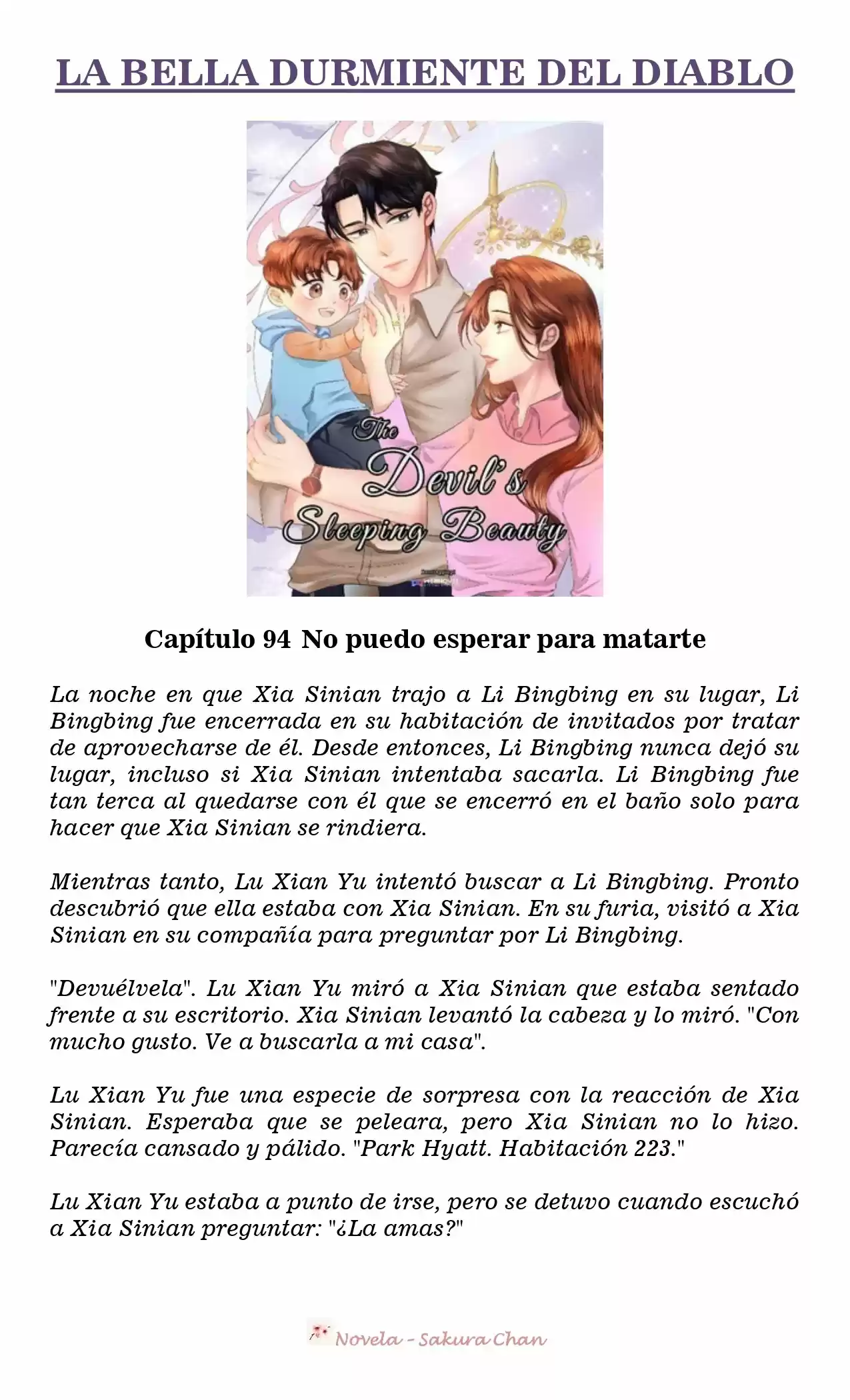 La Bella Durmiente Del Diablo (Novela) - Capítulo 94 - Página 1 - LectorTMOo