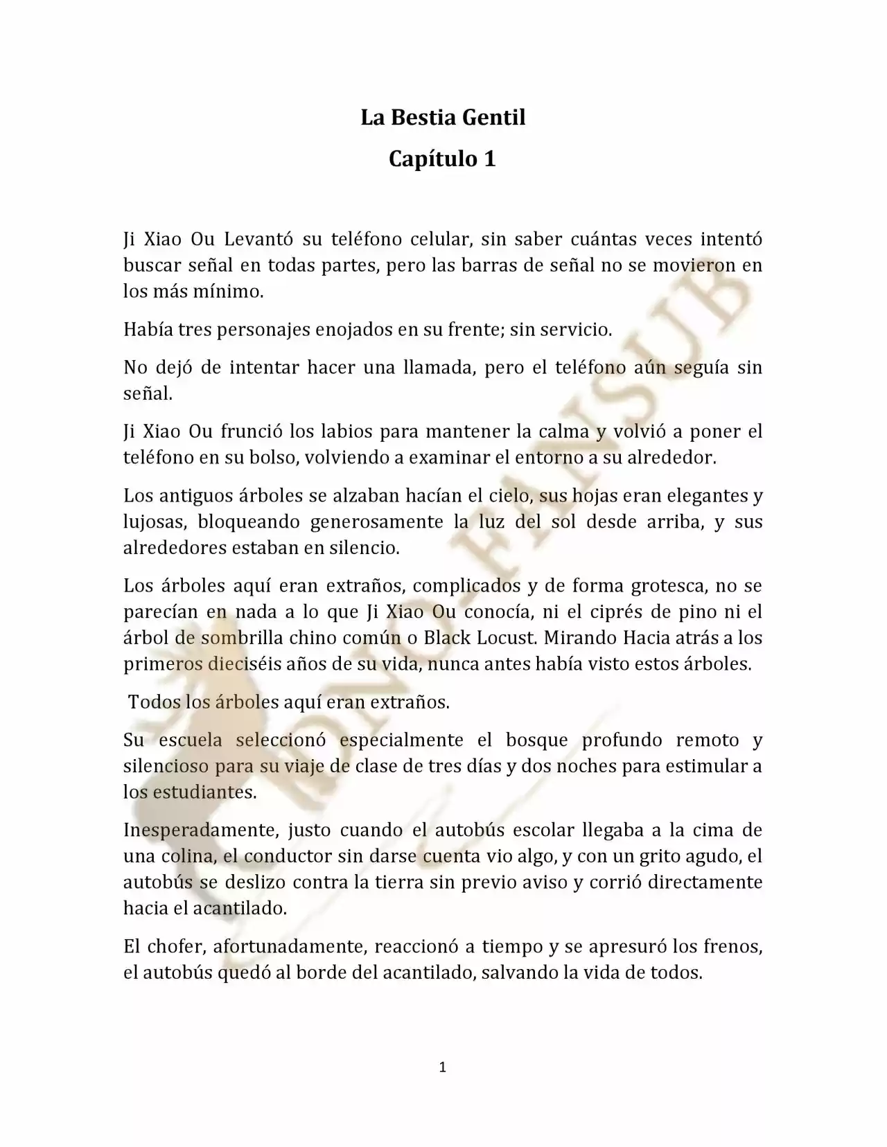 La Bestia Gentil (Novela) - Capítulo 1 - Página 2 - LectorTMOo