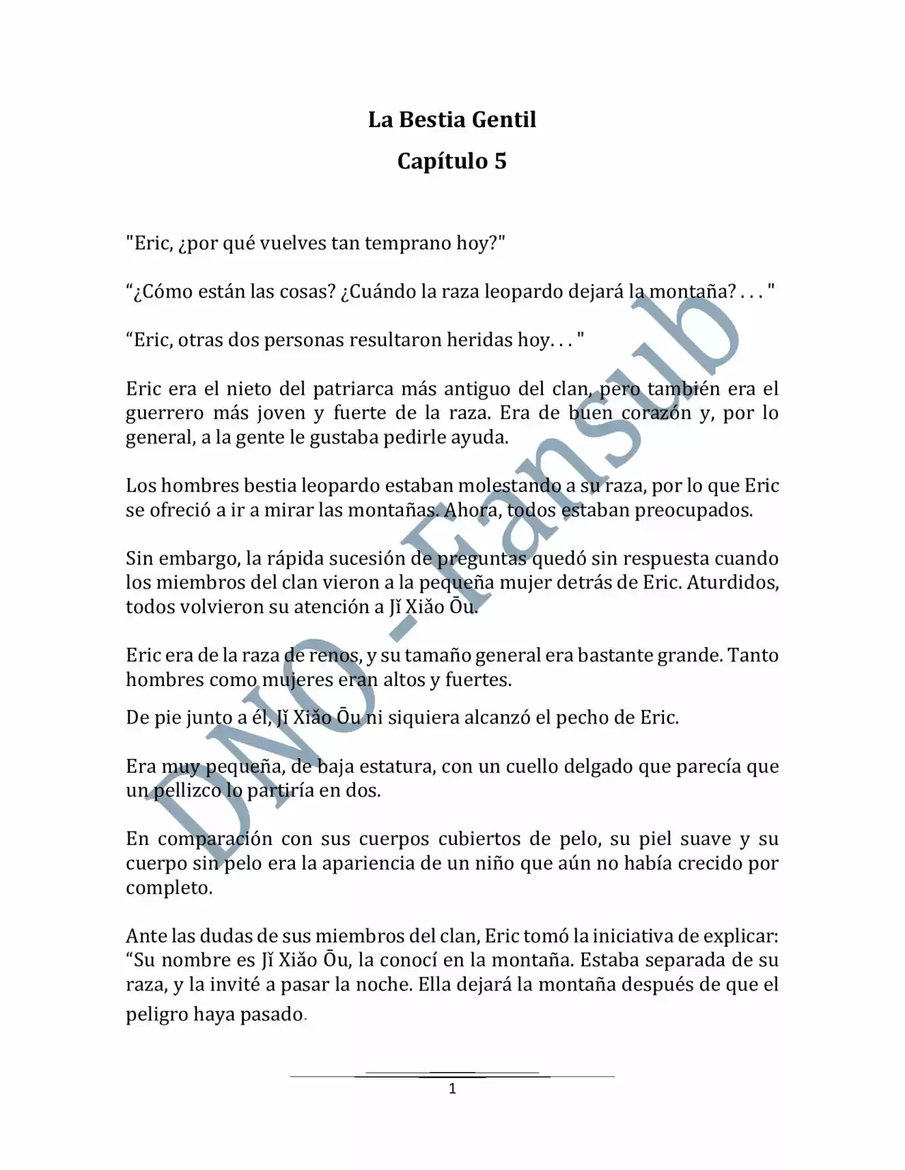 La Bestia Gentil (Novela) - Capítulo 5 - Página 2 - LectorTMOo