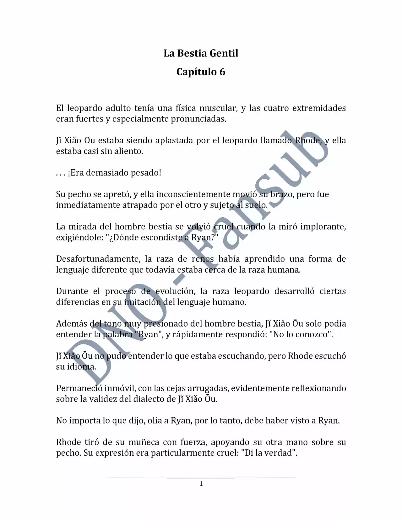 La Bestia Gentil (Novela) - Capítulo 6 - Página 2 - LectorTMOo