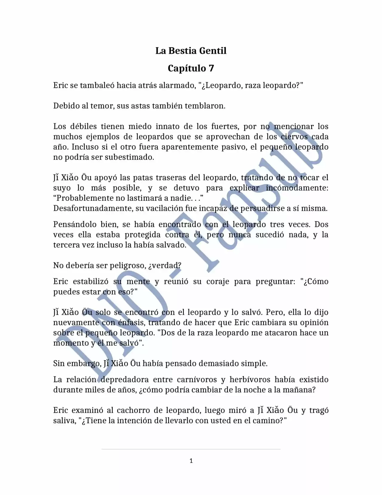 La Bestia Gentil (Novela) - Capítulo 7 - Página 2 - LectorTMOo