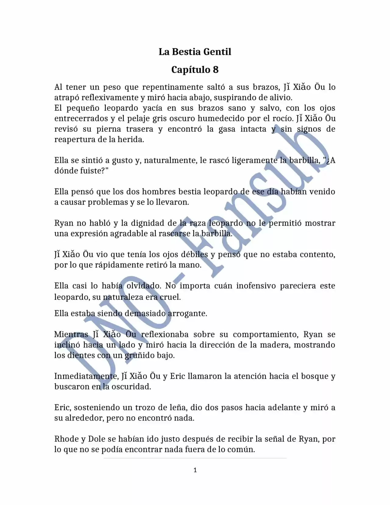 La Bestia Gentil (Novela) - Capítulo 8 - Página 2 - LectorTMOo