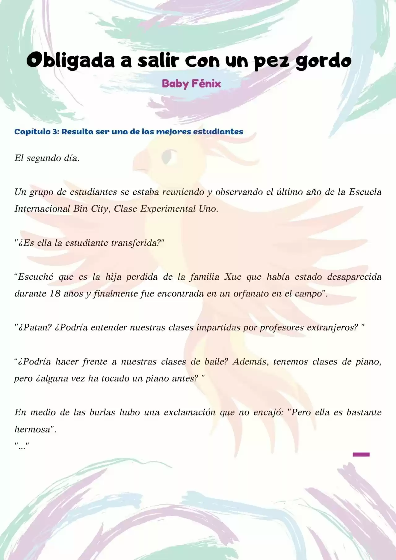 La Chica Inteligente Comprometida A Salir Con Un Pez Gordo (Novela) - Capítulo 3 - Página 2 - LectorTMOo