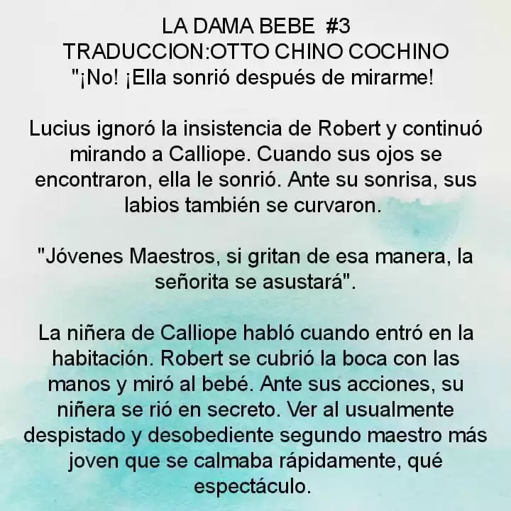 La Dama Bebe - Novela (Novela) - Capítulo 3 - Página 2 - LectorTMOo