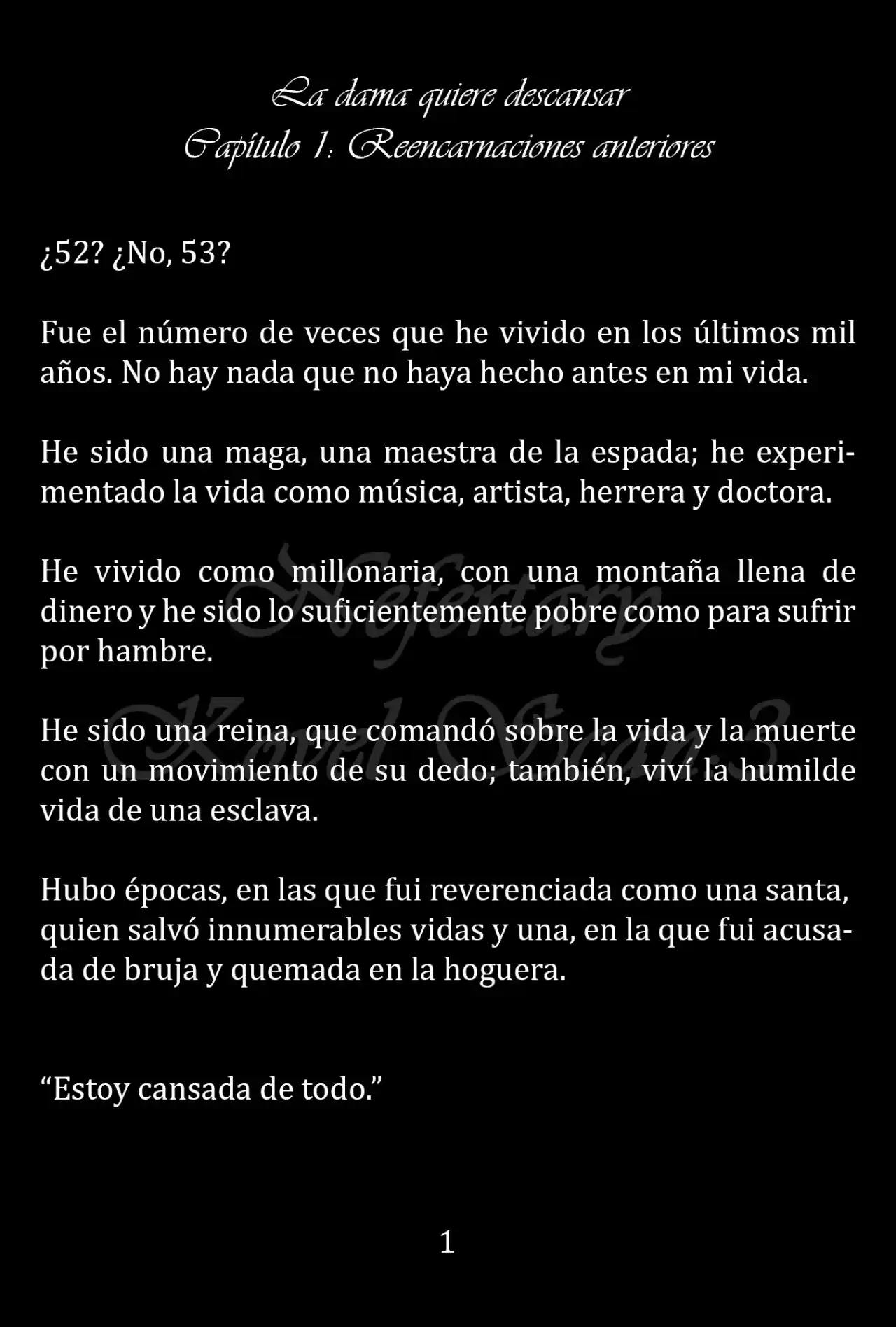 La Dama Quiere Descansar (Novela) - Capítulo 1 - Página 2 - LectorTMOo
