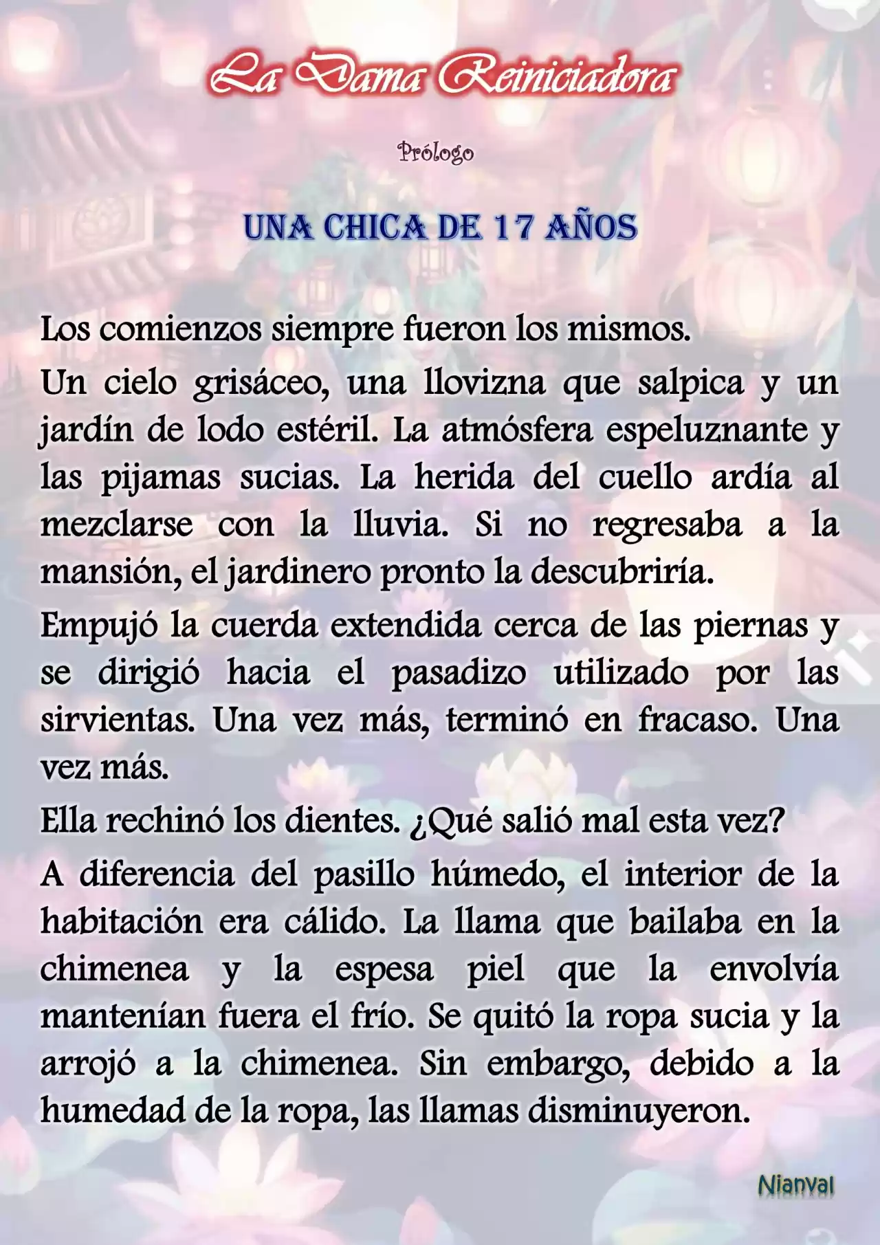 La Dama Reiniciadora [R15] (Novela) - Capítulo  - Página 5 - LectorTMOo