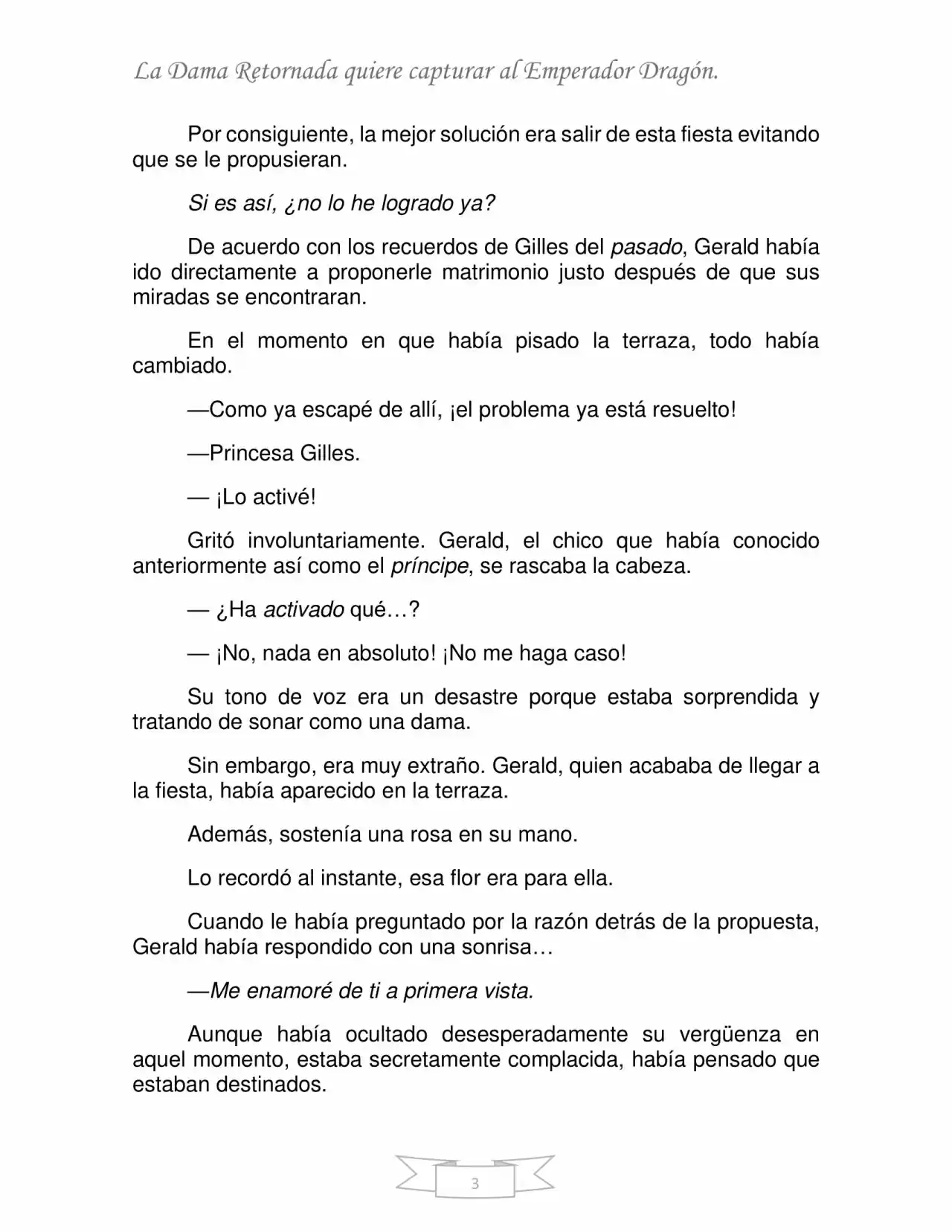 La Dama Retornada Quiere Capturar Al Emperador Dragón. (Novela) - Capítulo 2 - Página 3 - LectorTMOo
