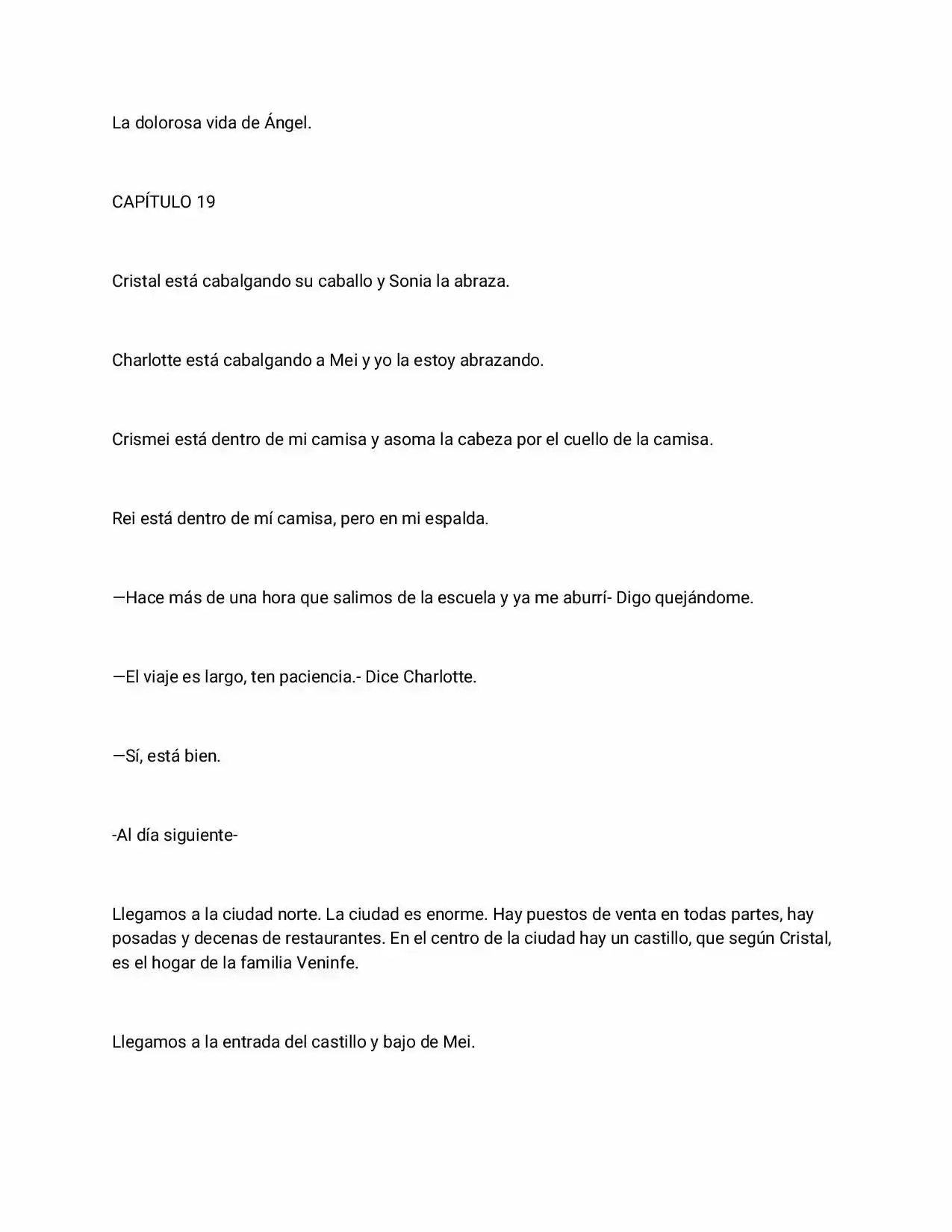 La Dolorosa Vida De Ángel (Novela) - Capítulo 19 - Página 1 - LectorTMOo