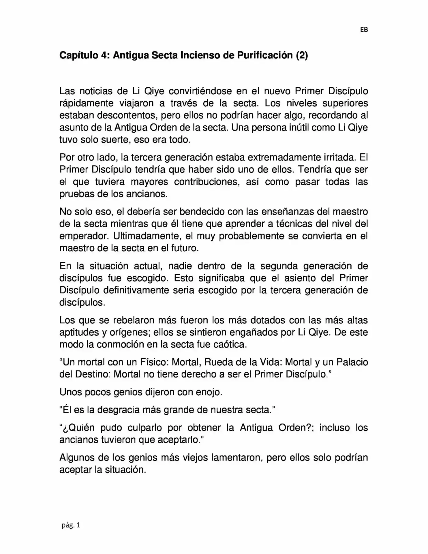 La Dominación Del Emperador (Novela) - Capítulo 4 - Página 1 - LectorTMOo