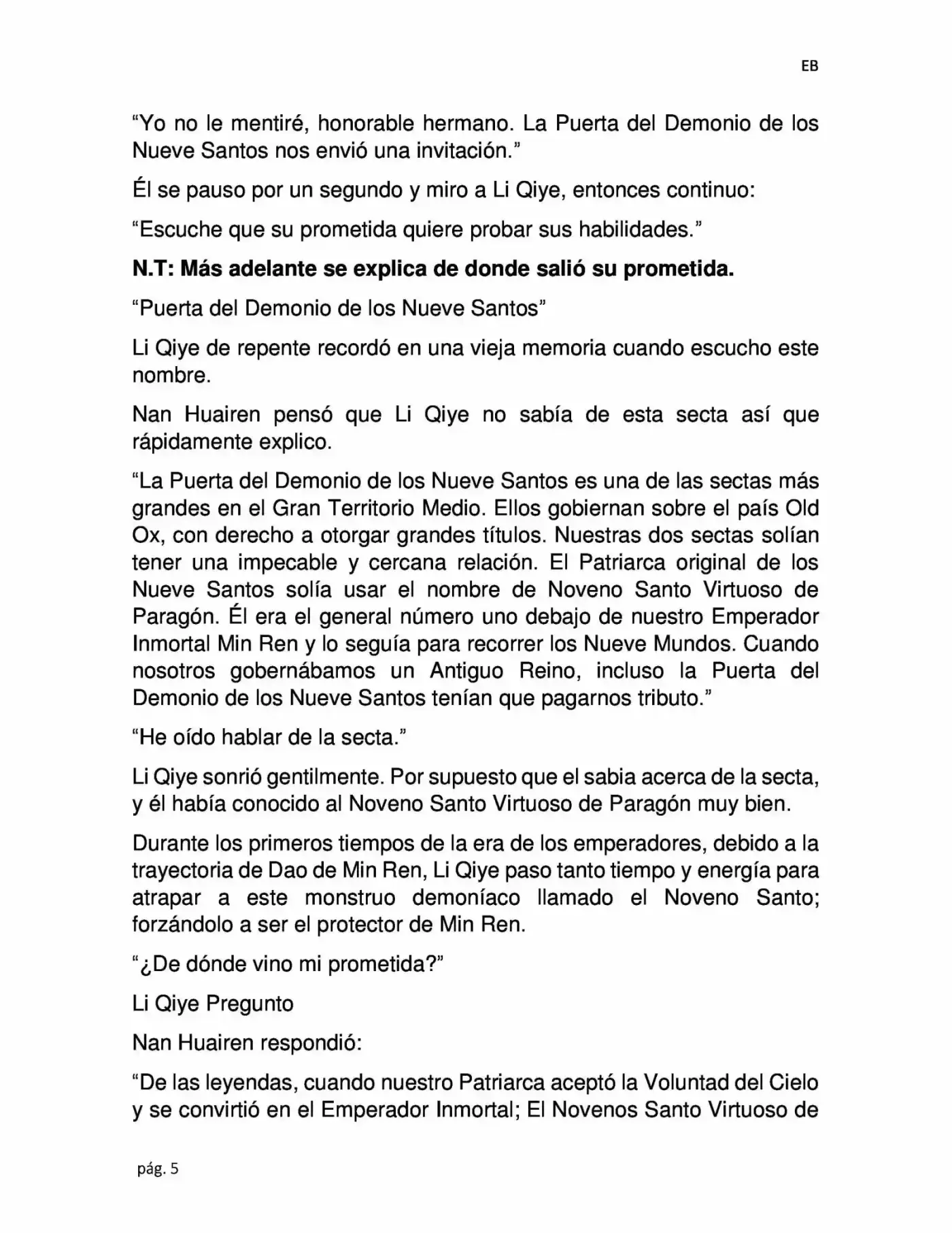 La Dominación Del Emperador (Novela) - Capítulo 4 - Página 5 - LectorTMOo