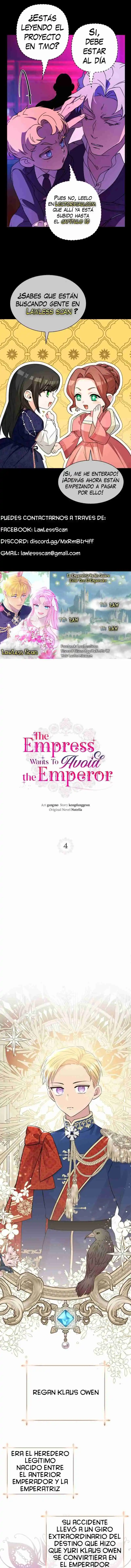 La Emperatriz Ya No Quiere Estar Con El Emperador - Capítulo 4 - Página 1 - LectorTMOo