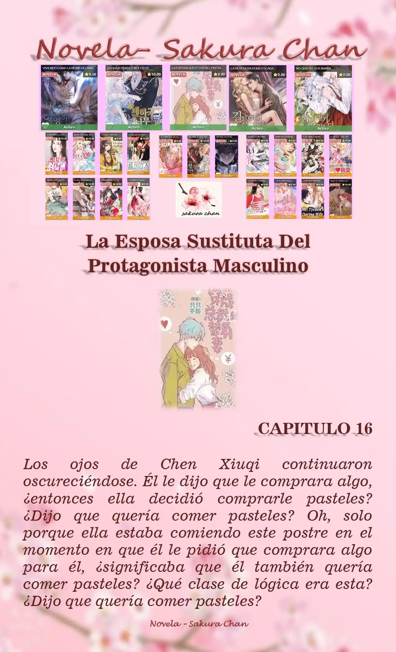 LA ESPOSA SUSTITUTA DEL PROTAGONISTA MASCULINO (Novela) - Capítulo 16 - Página 1 - LectorTMOo