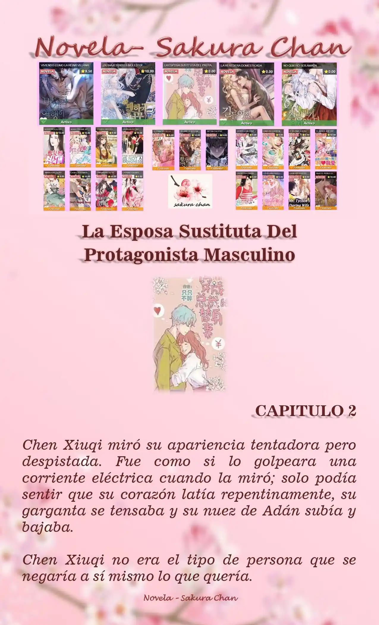 LA ESPOSA SUSTITUTA DEL PROTAGONISTA MASCULINO (Novela) - Capítulo 2 - Página 1 - LectorTMOo