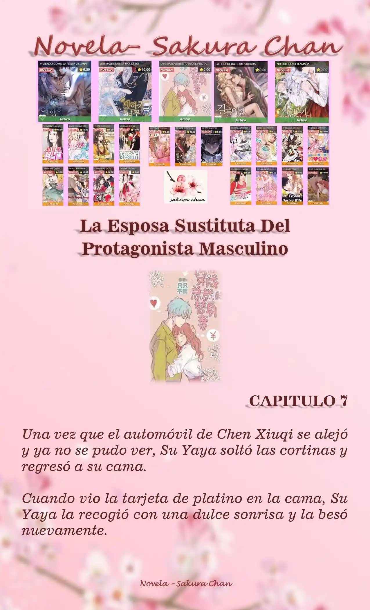 LA ESPOSA SUSTITUTA DEL PROTAGONISTA MASCULINO (Novela) - Capítulo 7 - Página 1 - LectorTMOo