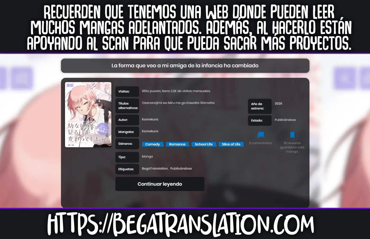 La Forma Que Veo A Mi Amiga De La Infancia Ha Cambiado - Capítulo 8 - Página 3 - LectorTMOo