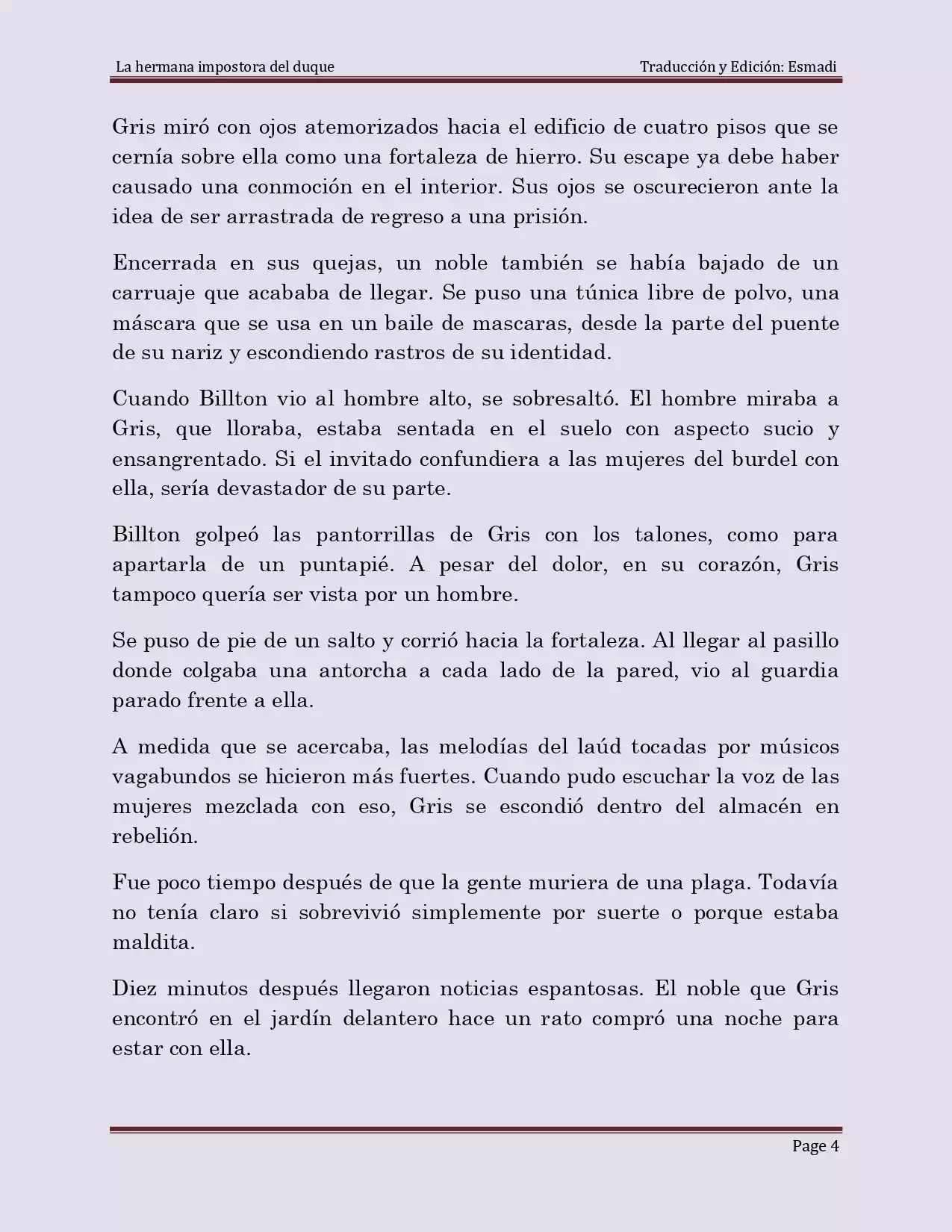 La Hermana Impostora Del Duque (Novela) - Capítulo 1 - Página 4 - LectorTMOo