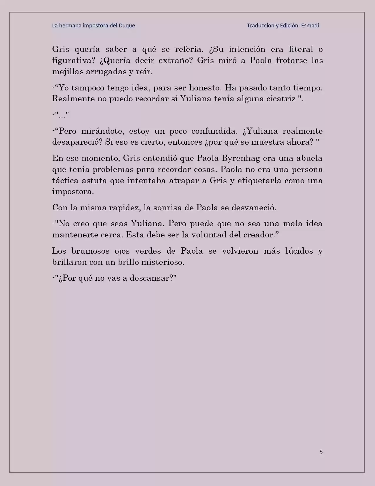 La Hermana Impostora Del Duque (Novela) - Capítulo 10 - Página 5 - LectorTMOo